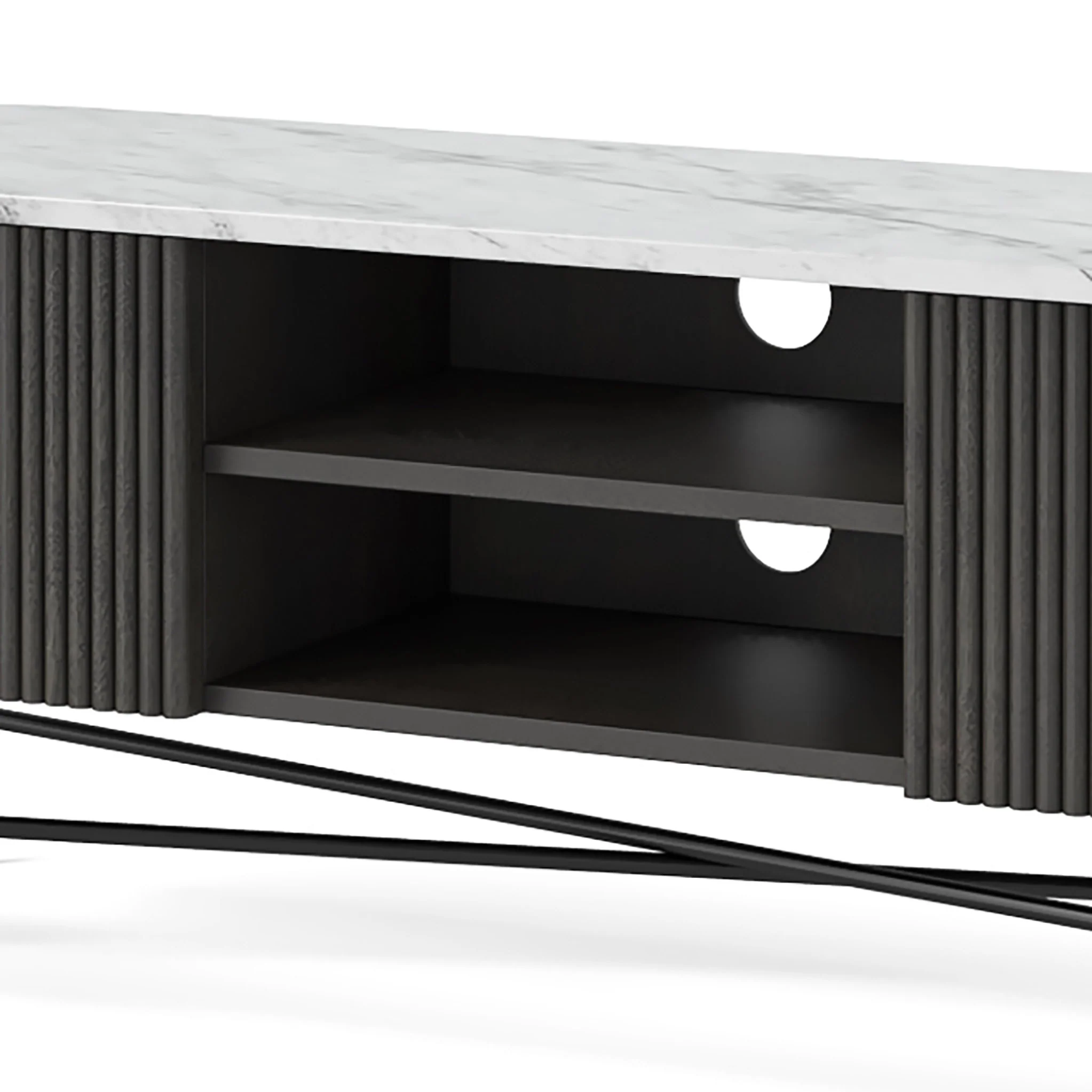 Milo Mango & Marble Fluted Wide TV Media Unit - Image 7