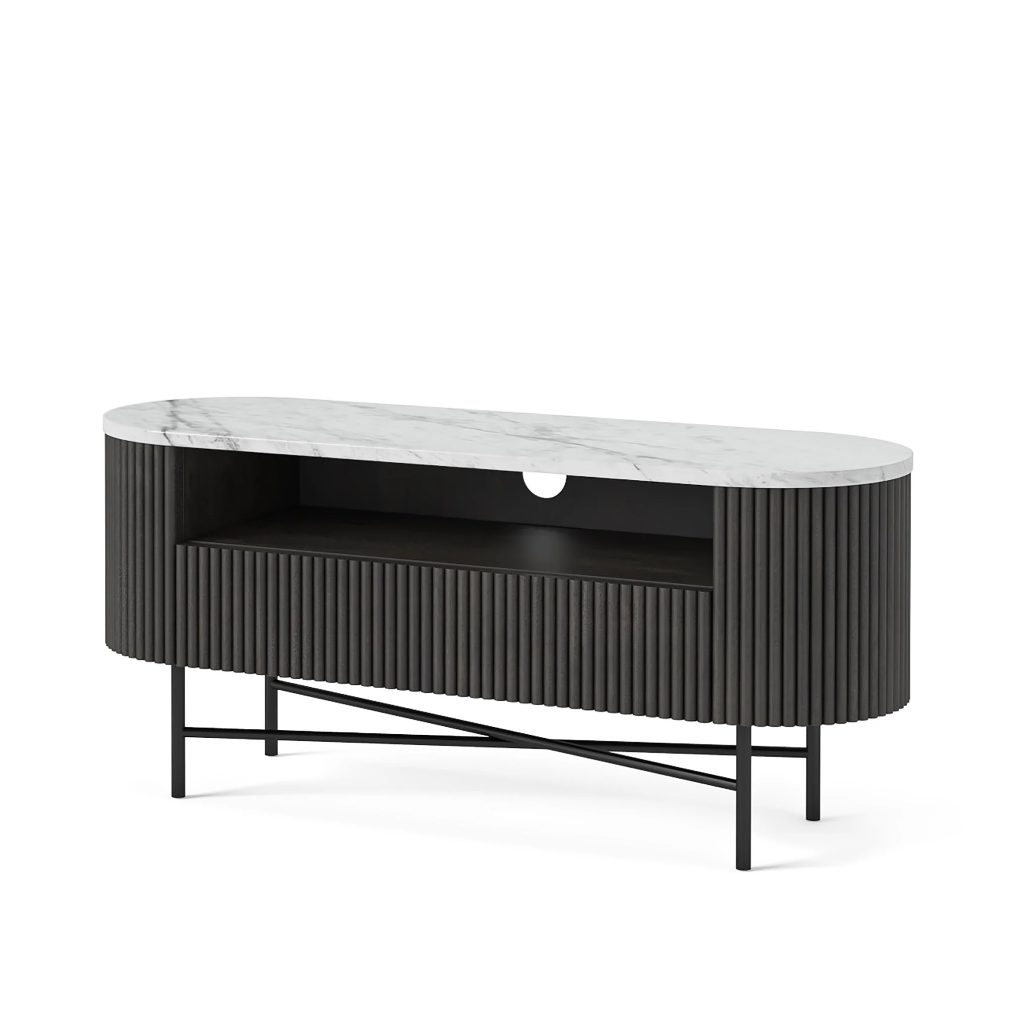 Milo Mango & Marble Fluted TV Media Unit - Image 10