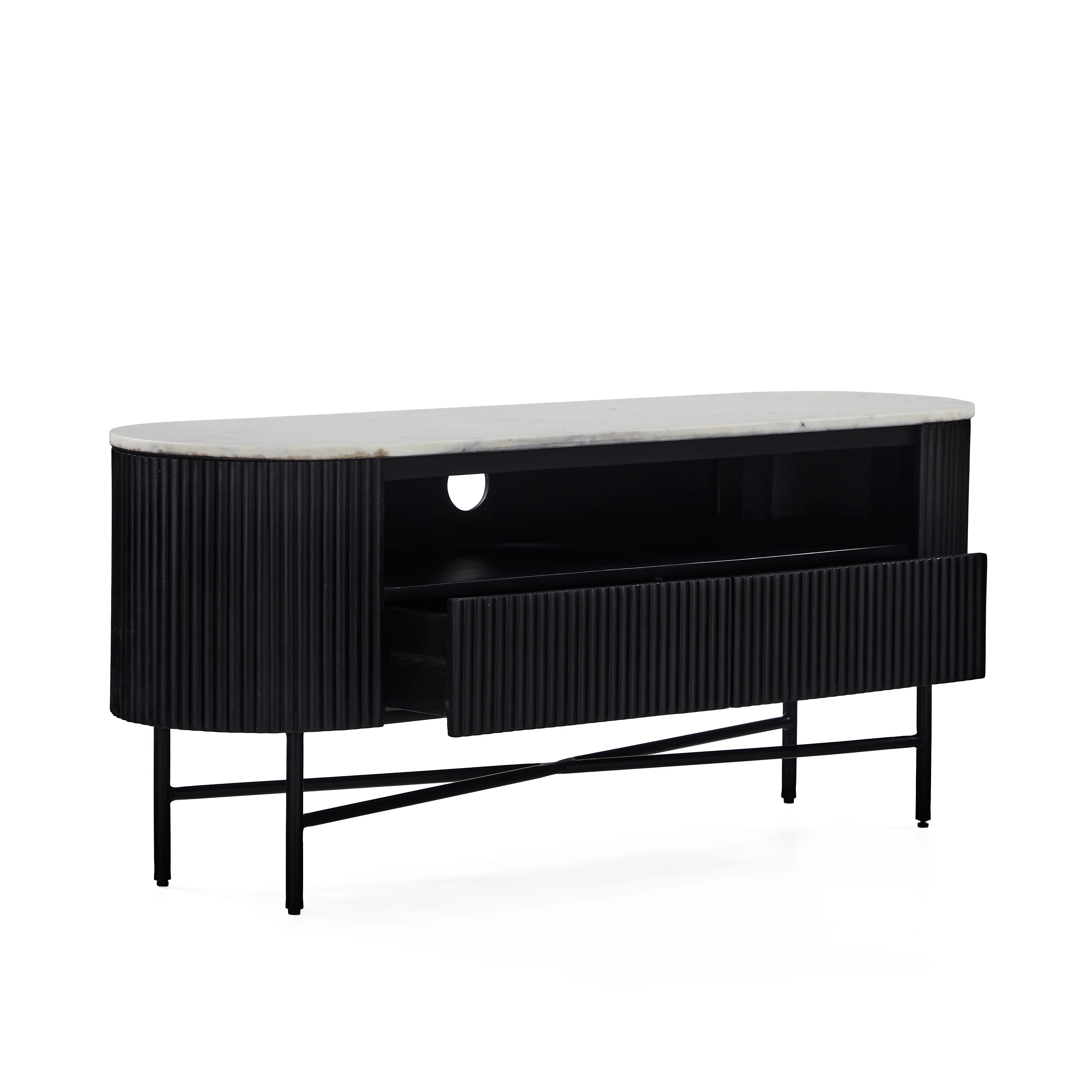 Milo Mango & Marble Fluted TV Media Unit - Image 11