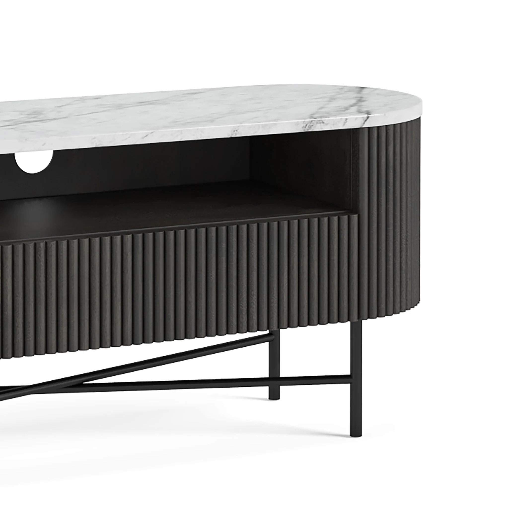 Milo Mango & Marble Fluted TV Media Unit - Image 13