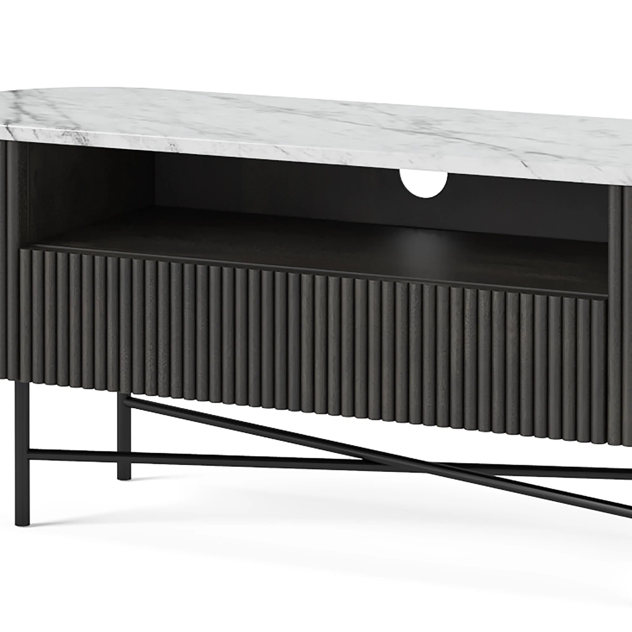 Milo Mango & Marble Fluted TV Media Unit - Image 14