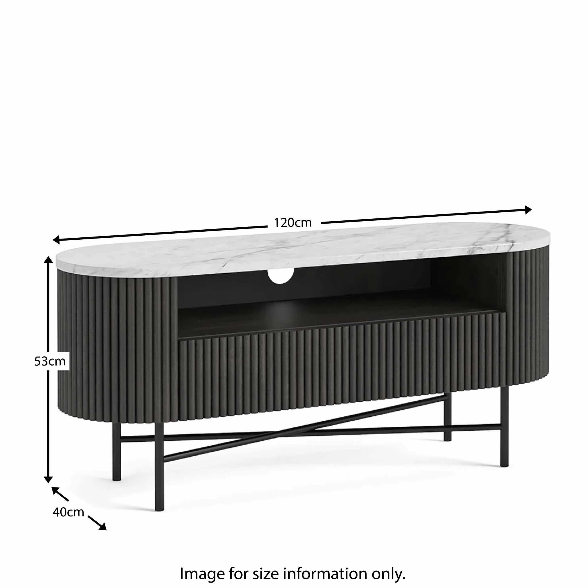 Milo Mango & Marble Fluted TV Media Unit - Image 17