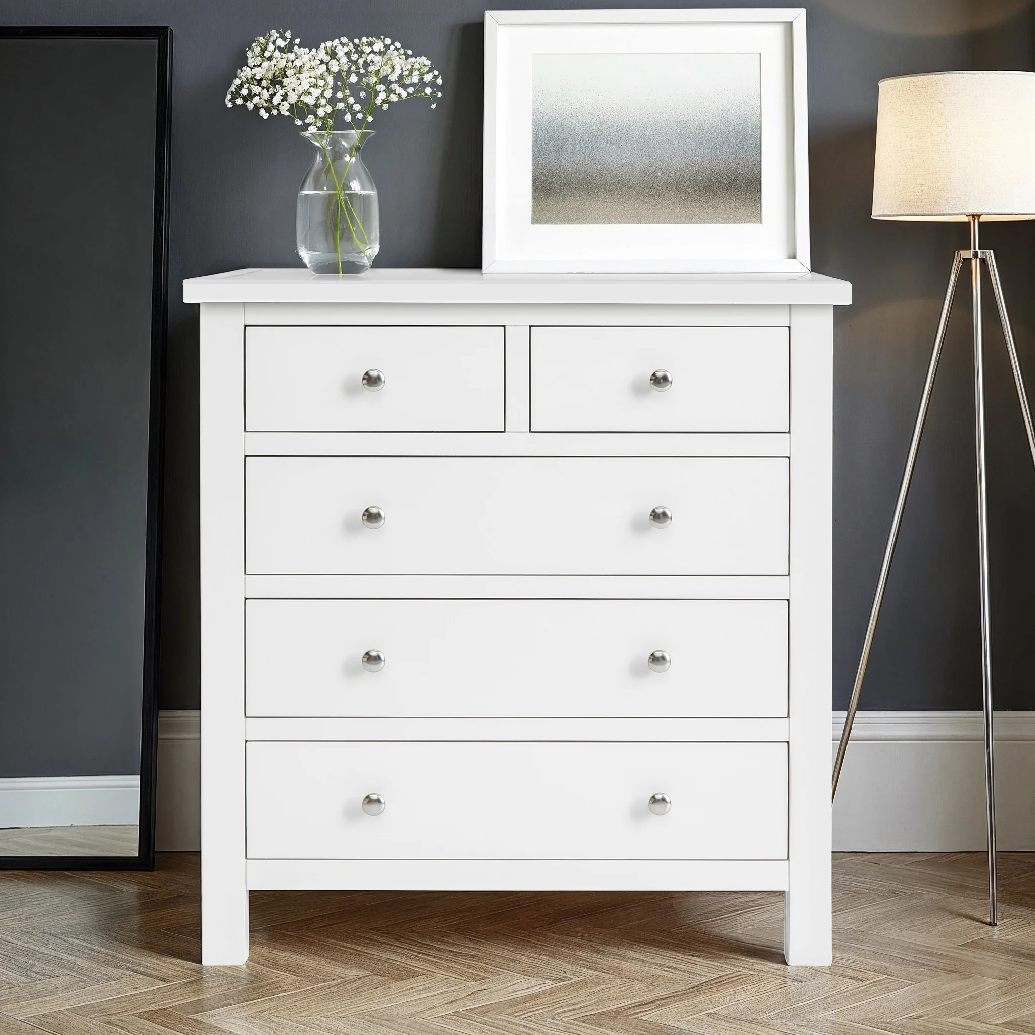 Cornish 2 Over 3 Drawer Chest - Image 2