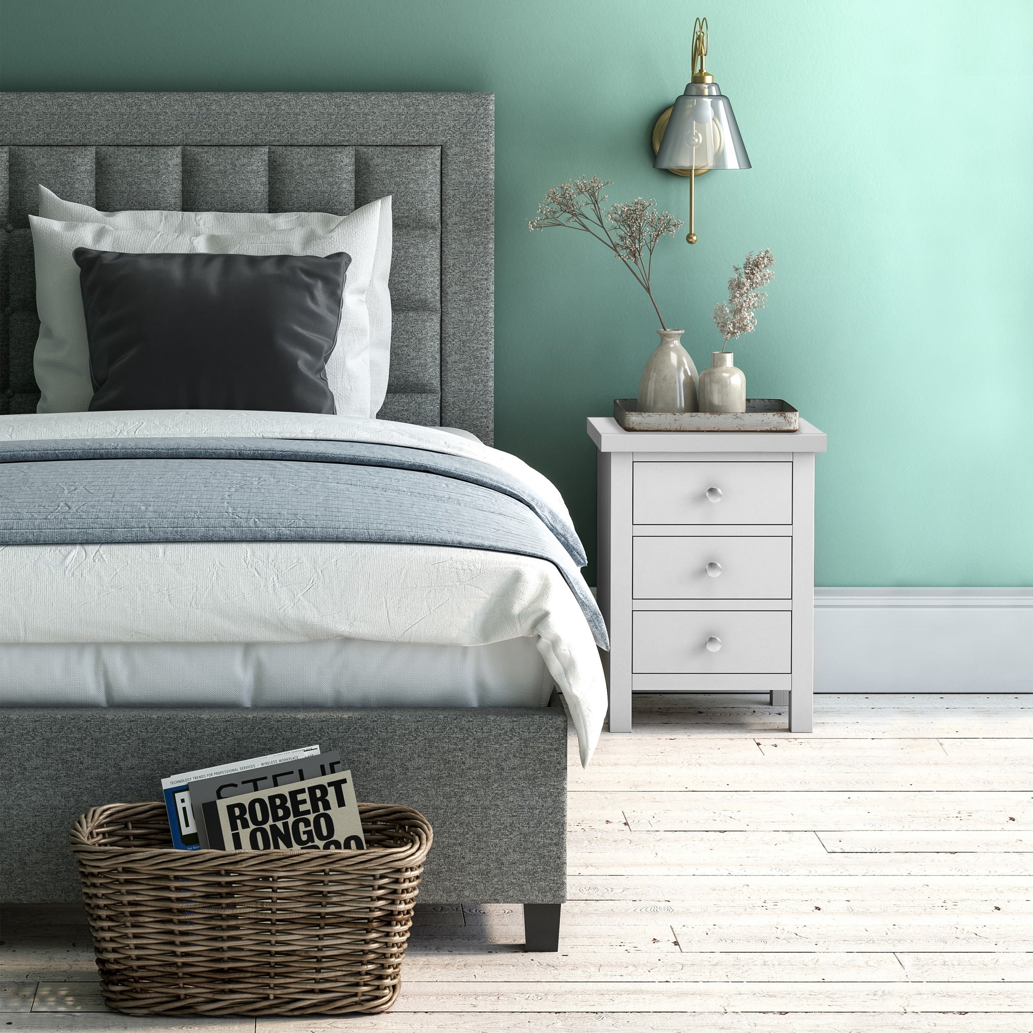 Cornish 3 Drawer Bedside Table - Image 6