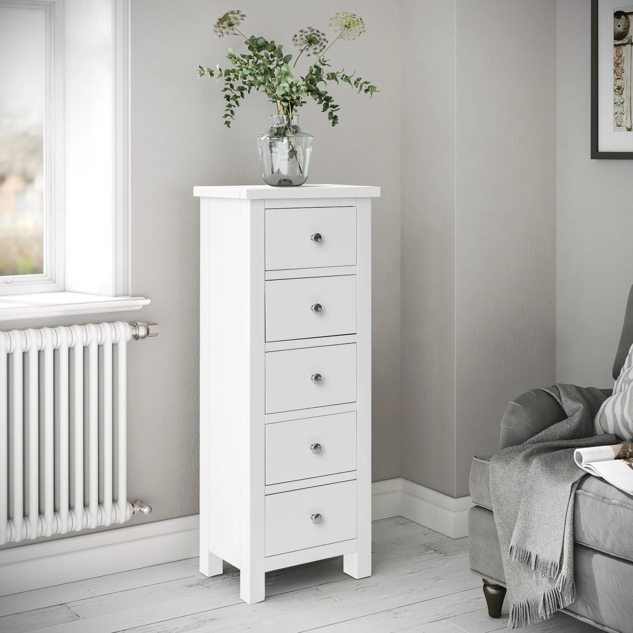 Cornish 5 Drawer Tallboy - Image 4
