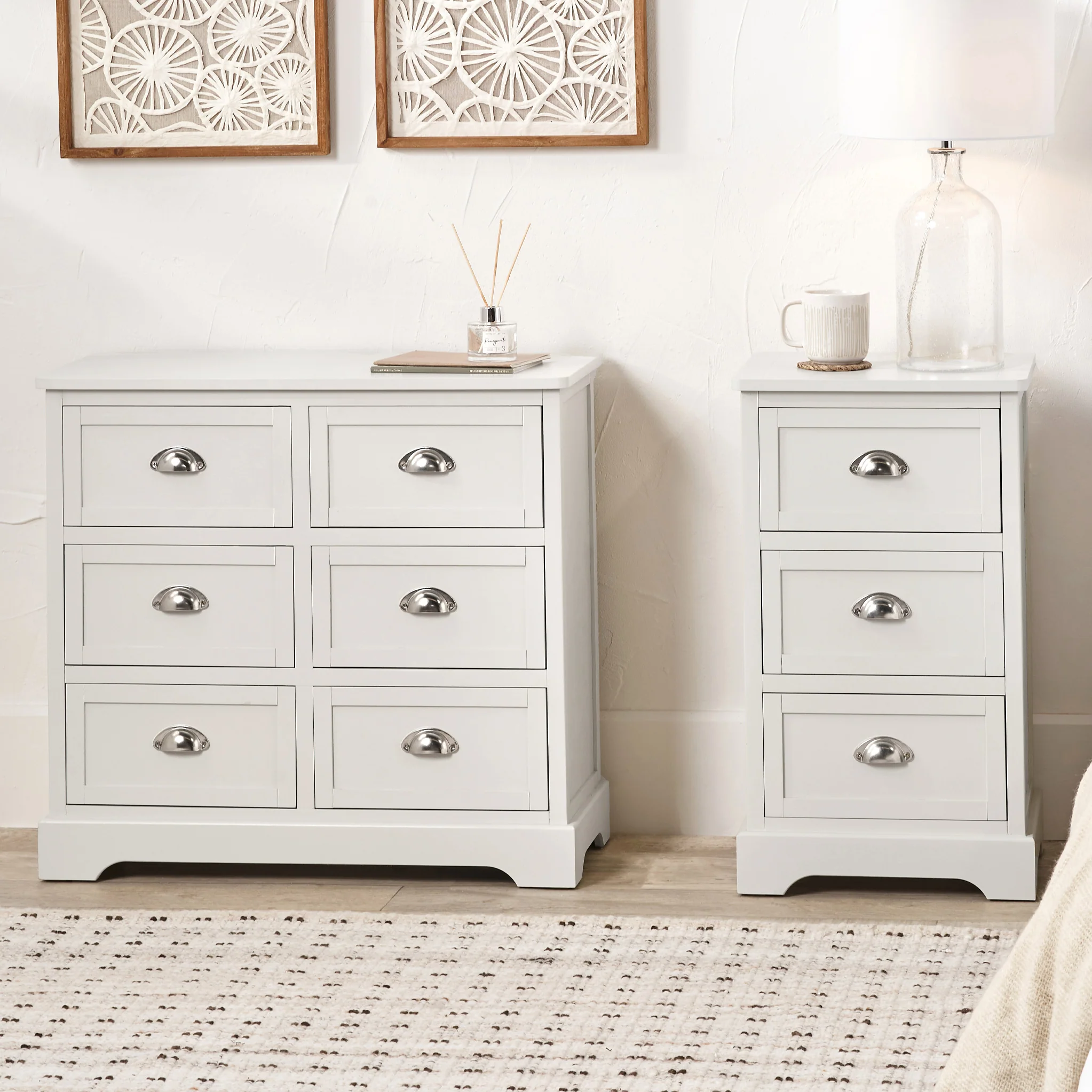 Croft Pine 3 Drawer Bedside Table - Image 10
