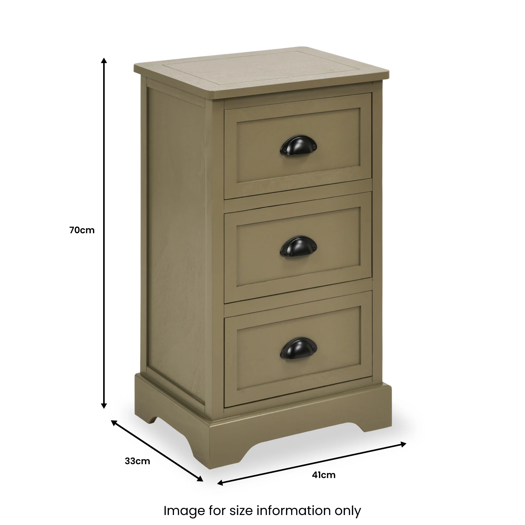 Croft Pine 3 Drawer Bedside Table - Image 18