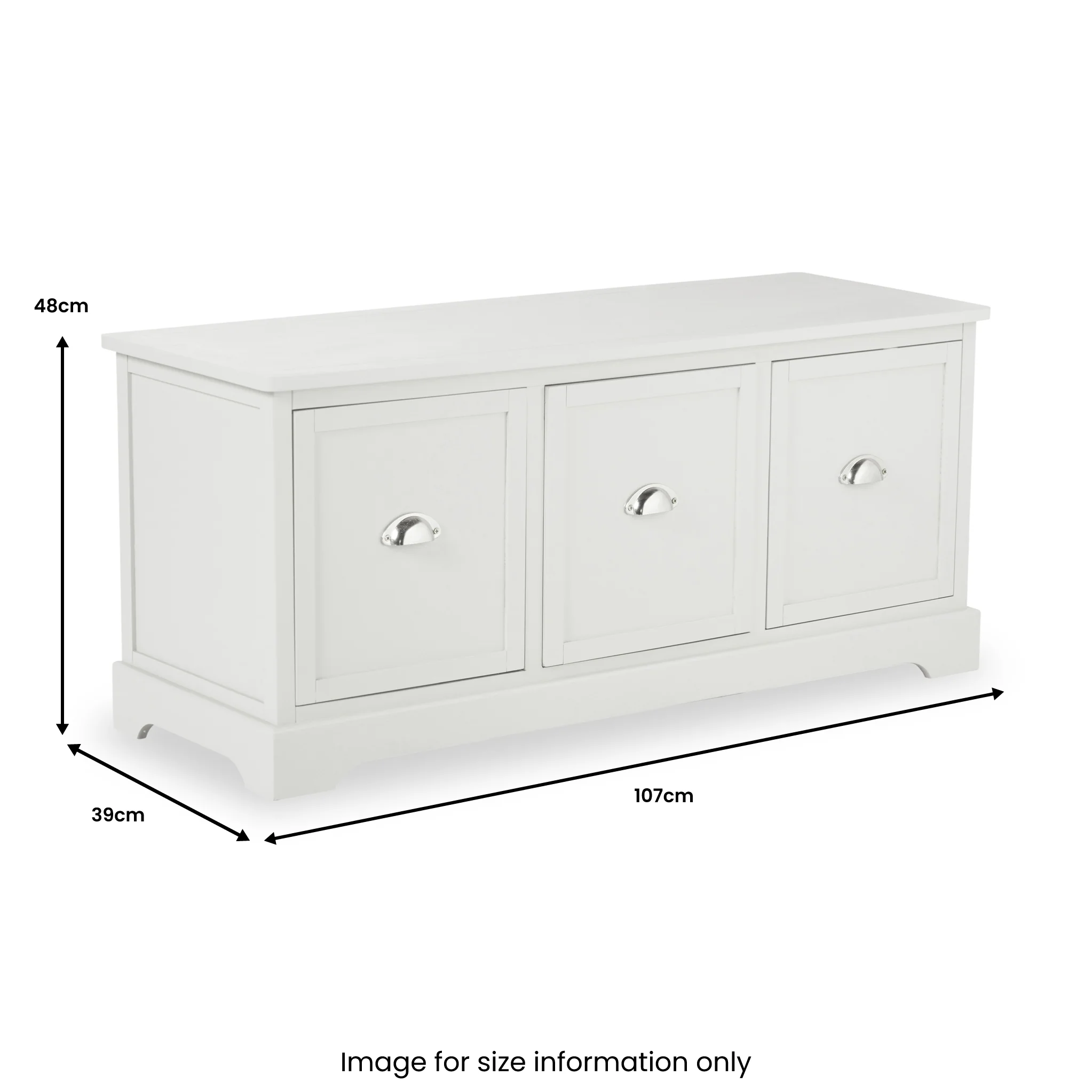 Croft Pine 3 Drawer Storage Bench - Image 18