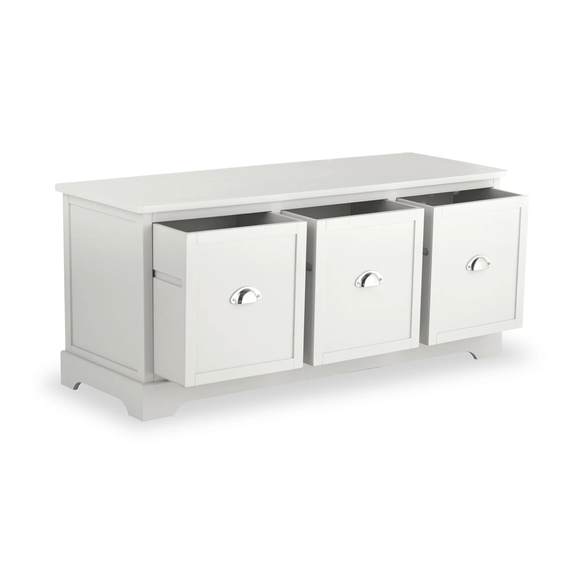 Croft Pine 3 Drawer Storage Bench - Image 4