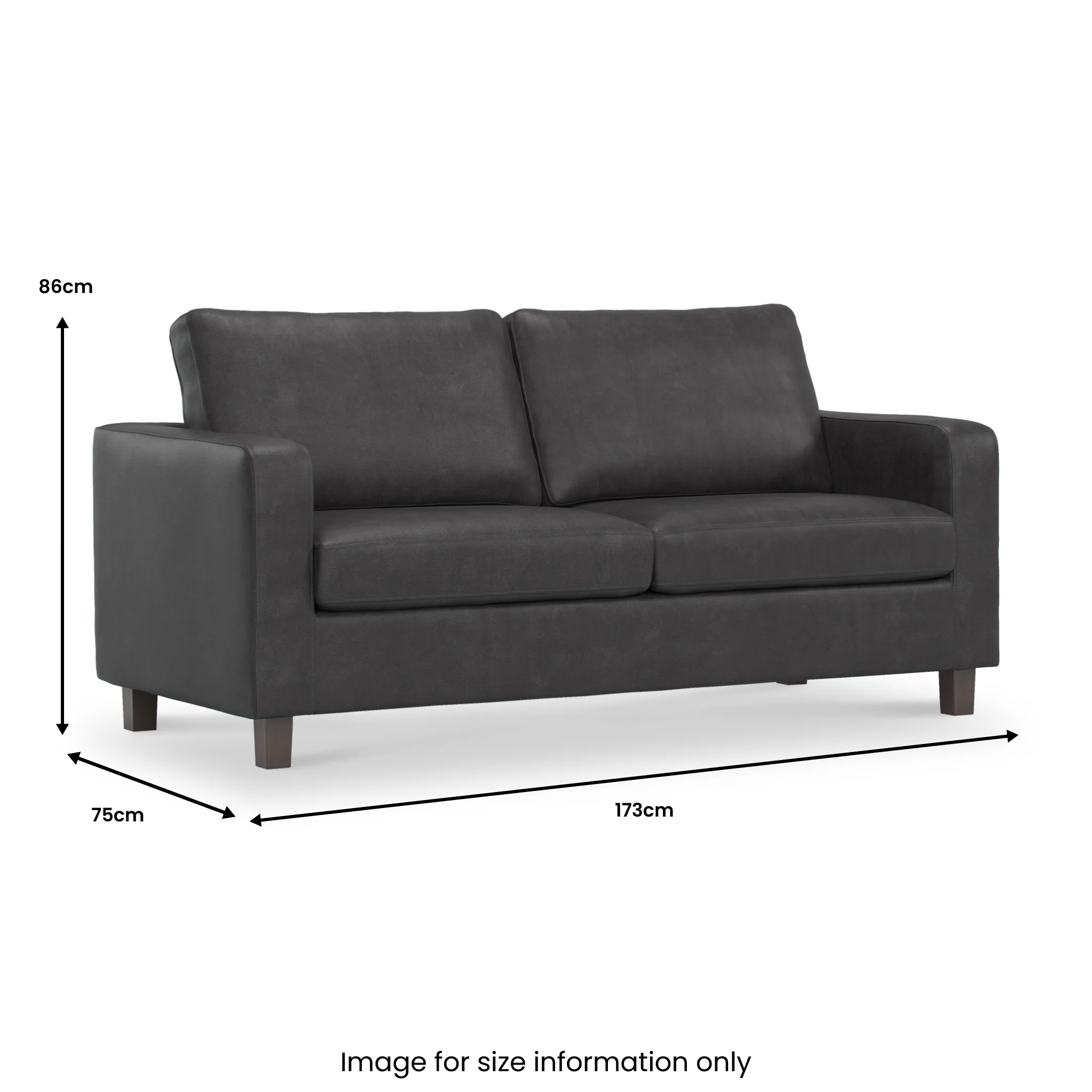 Cullen Faux Leather 3 Seater Sofa - Image 8