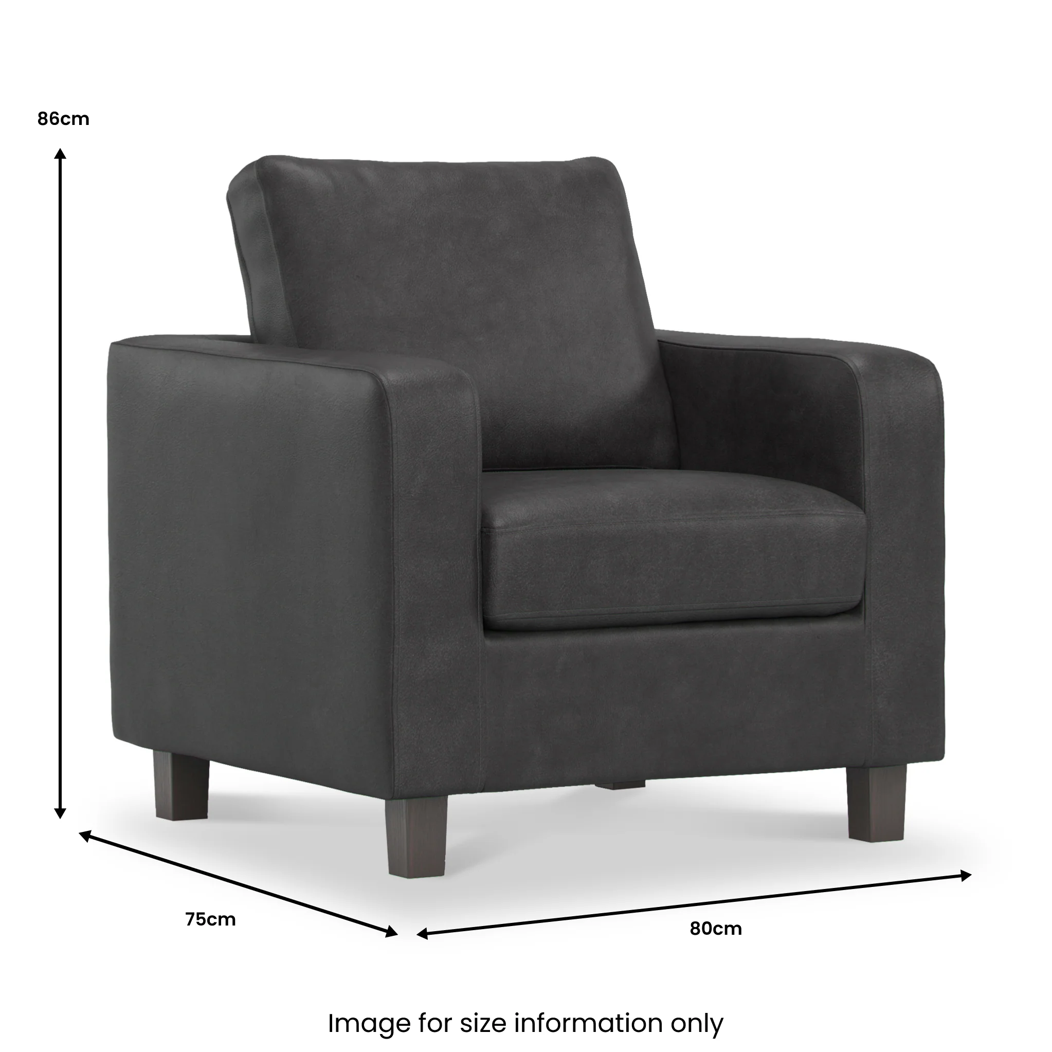 Cullen Faux Leather Armchair - Image 6