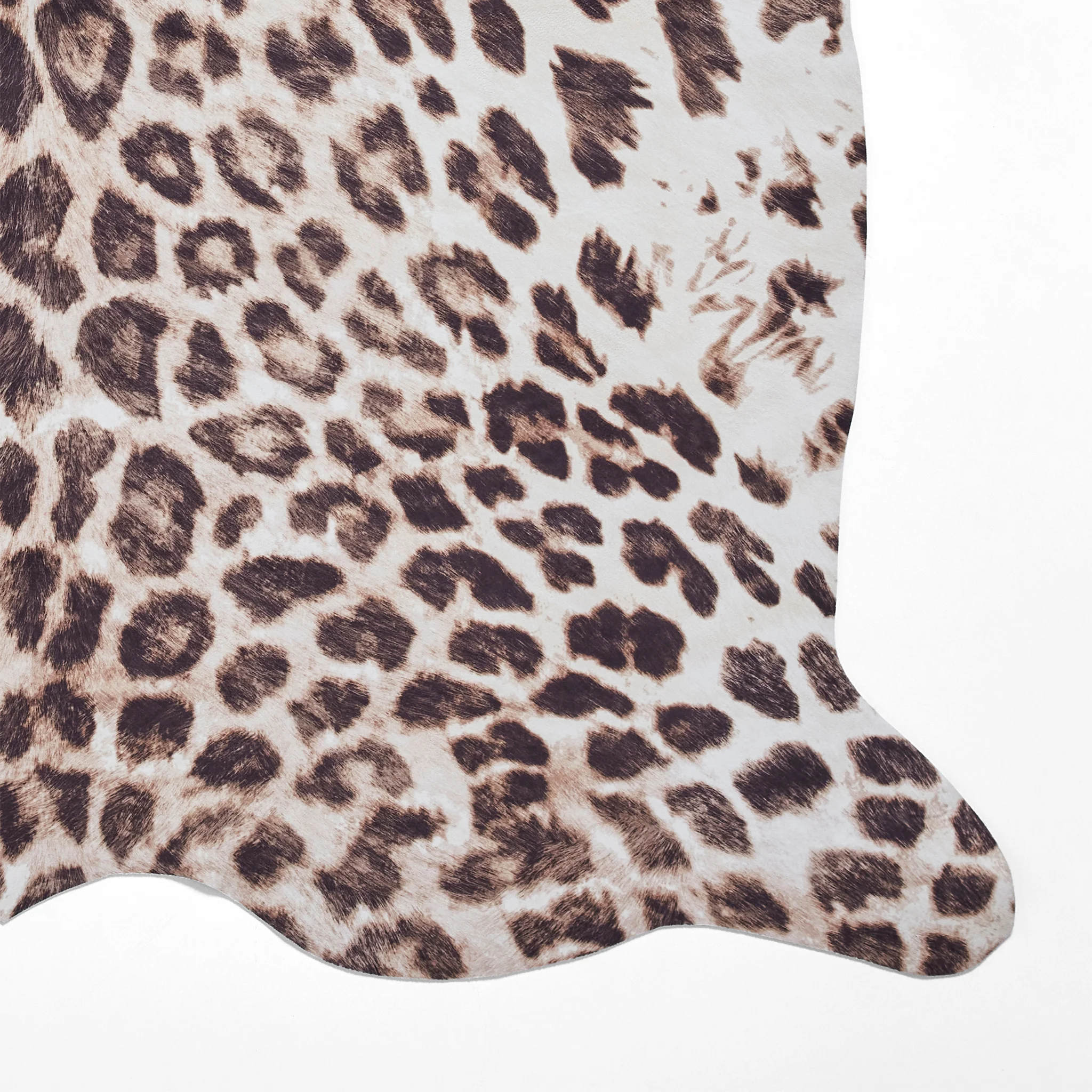 Dakar Faux Fur Leopard Print Rug - Image 4