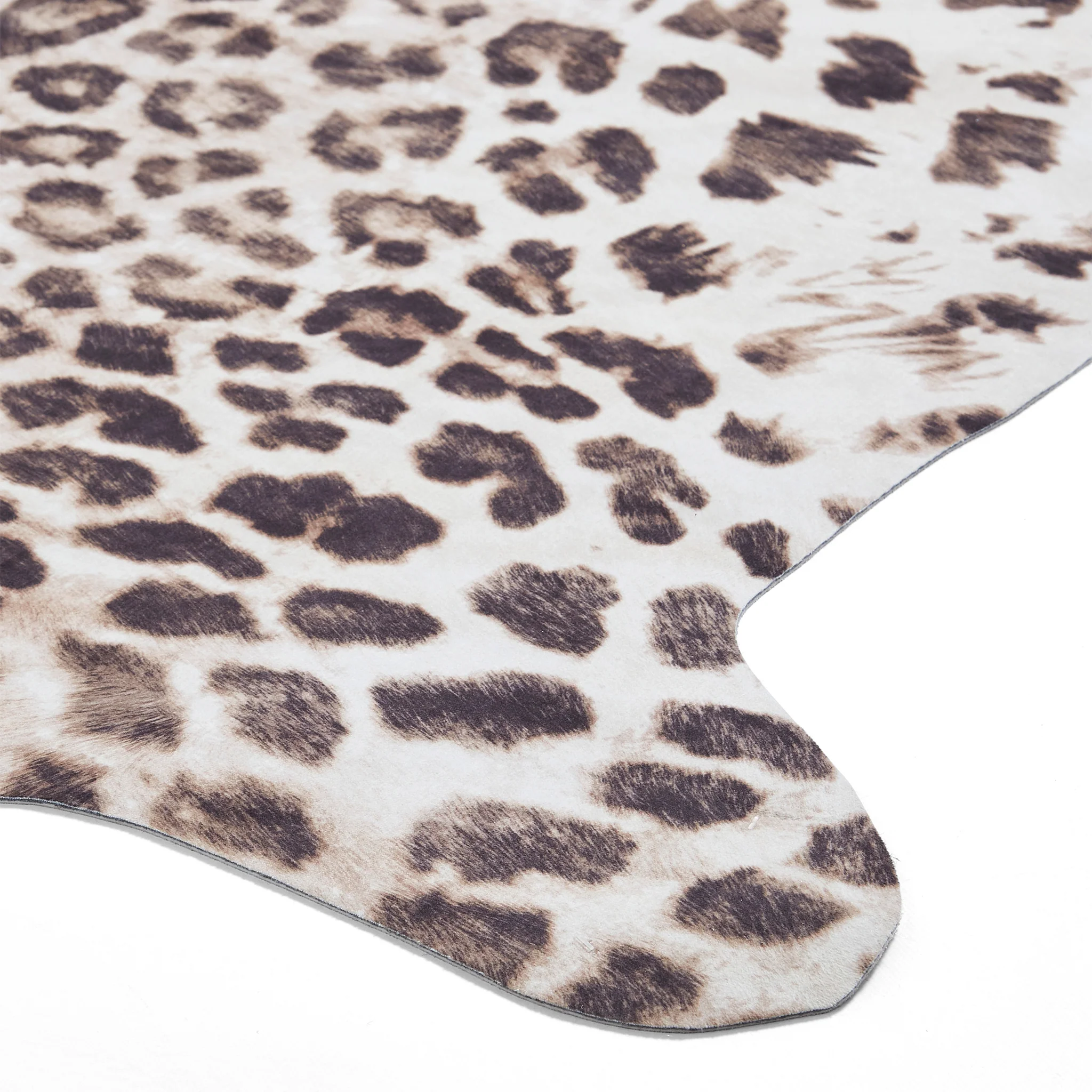 Dakar Faux Fur Leopard Print Rug - Image 5