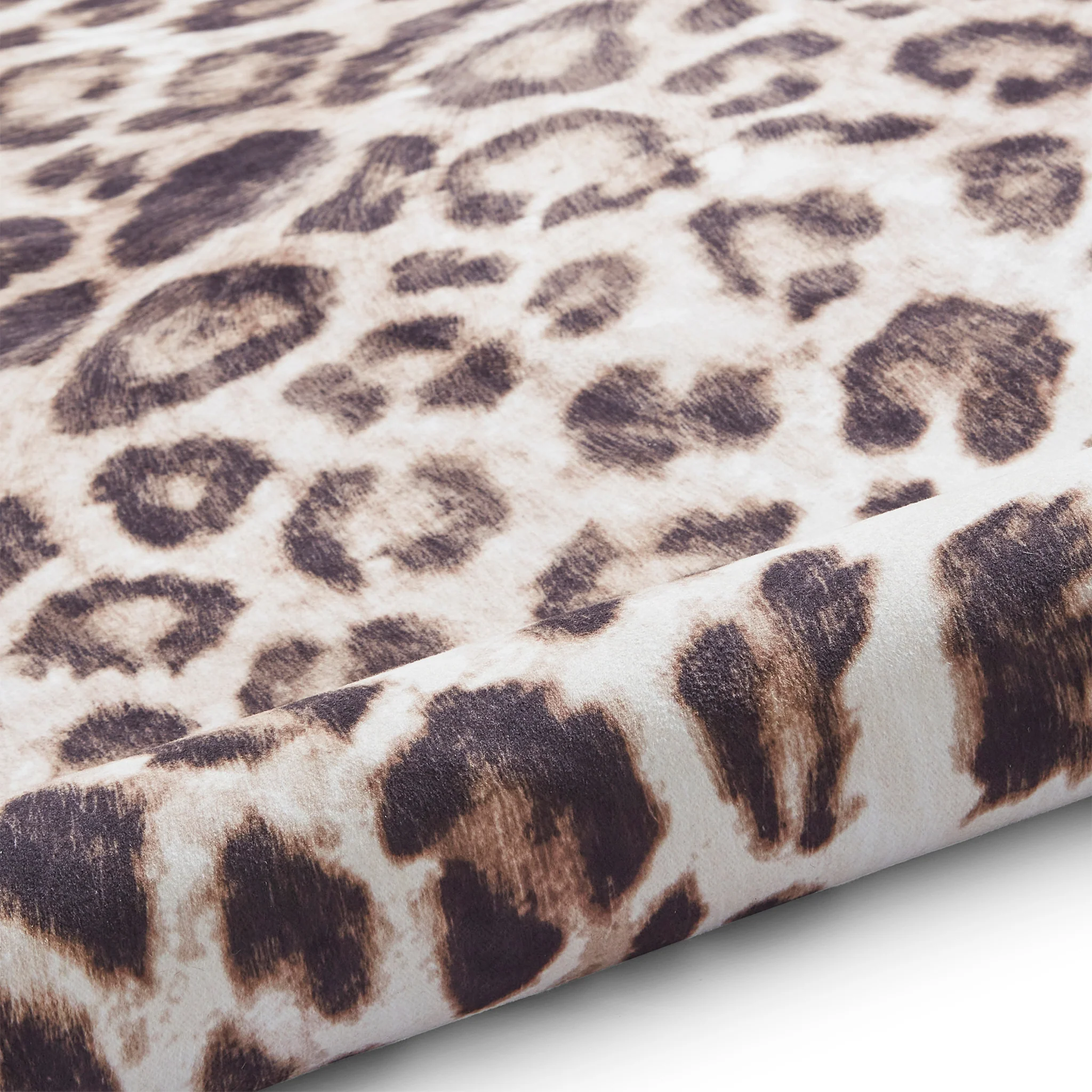 Dakar Faux Fur Leopard Print Rug - Image 8