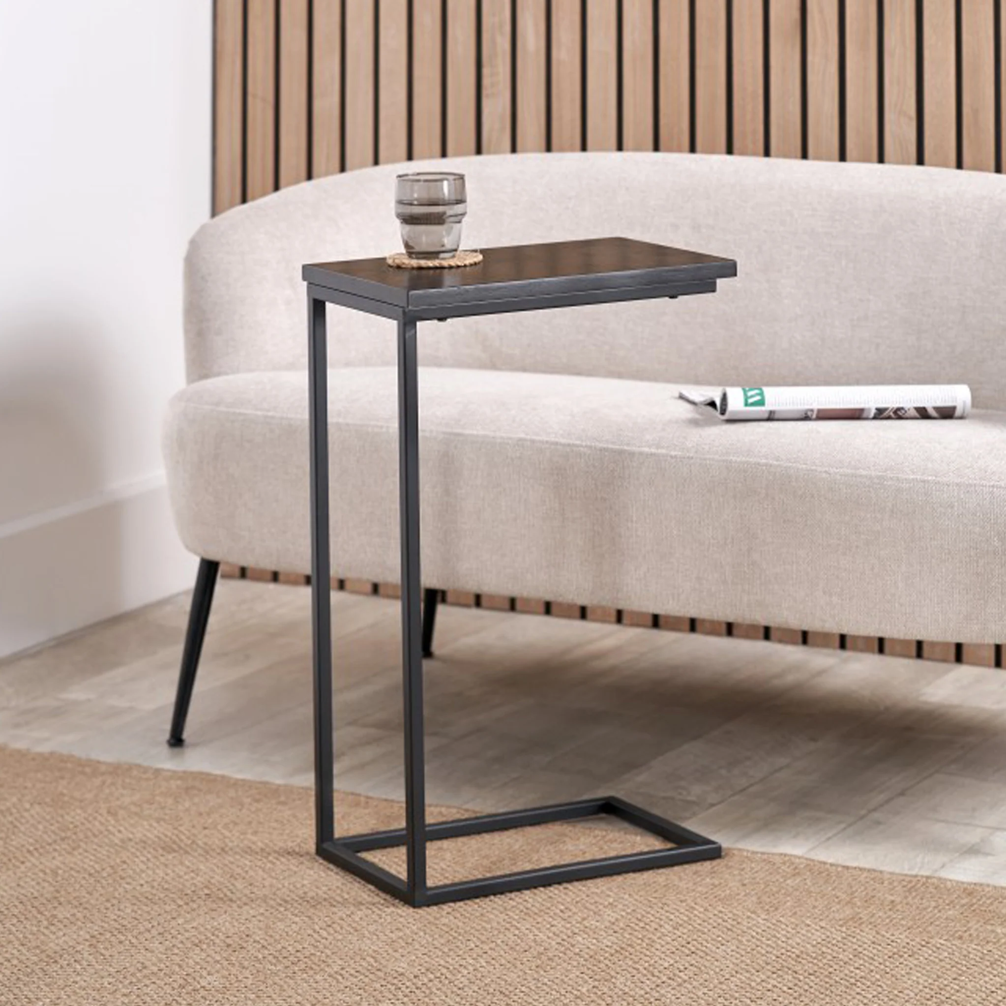 Daley Black Ash Effect Side Table - Image 2