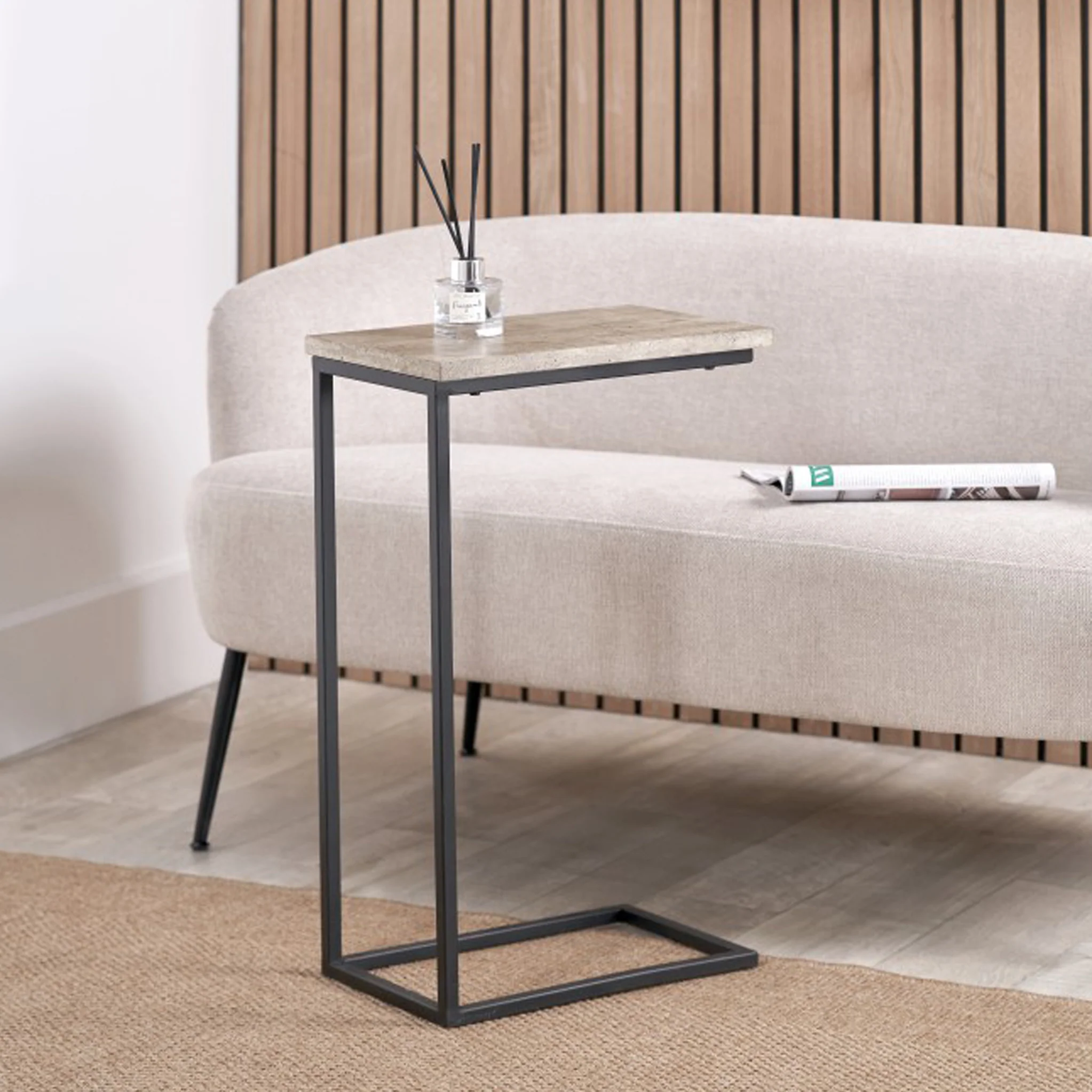 Daley Concrete Effect Side Table - Image 2
