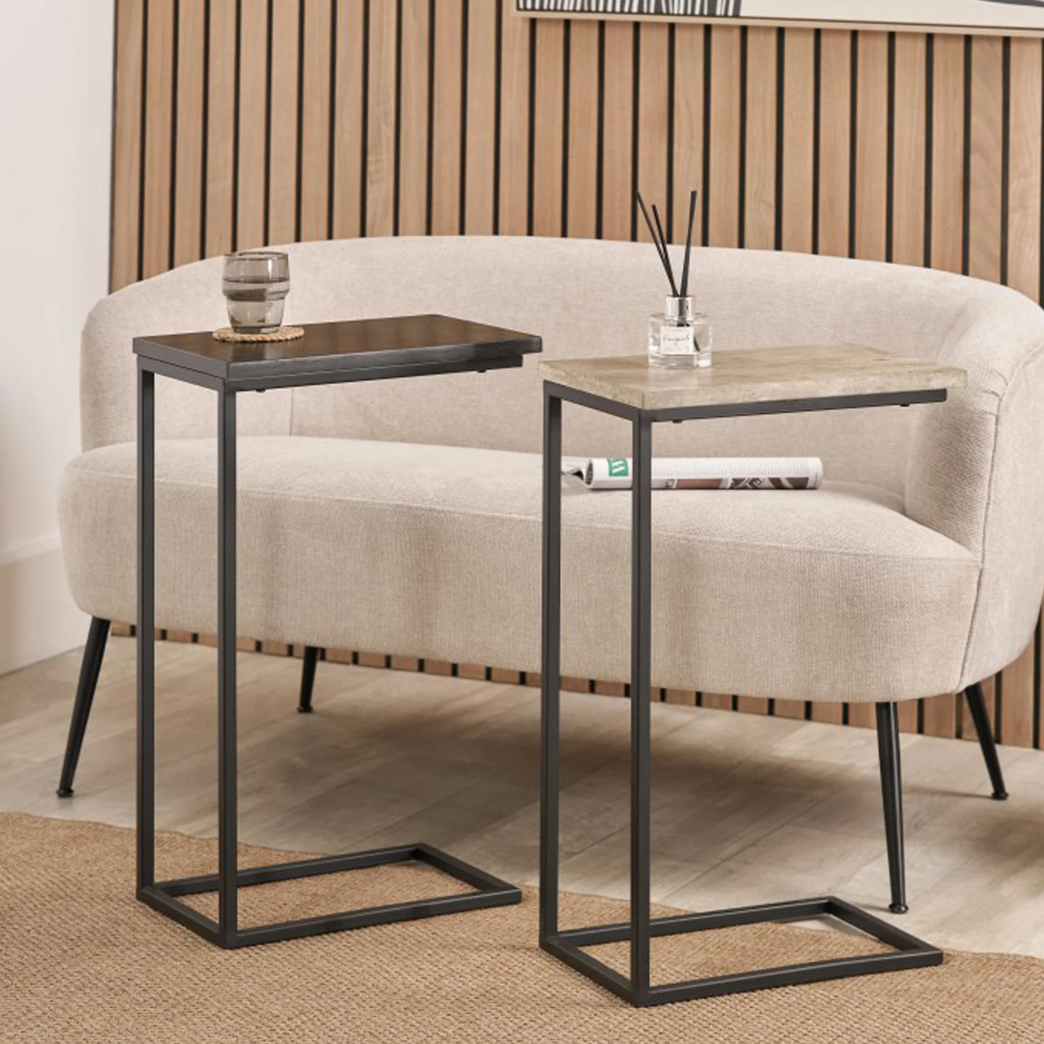 Daley Concrete Effect Side Table - Image 6
