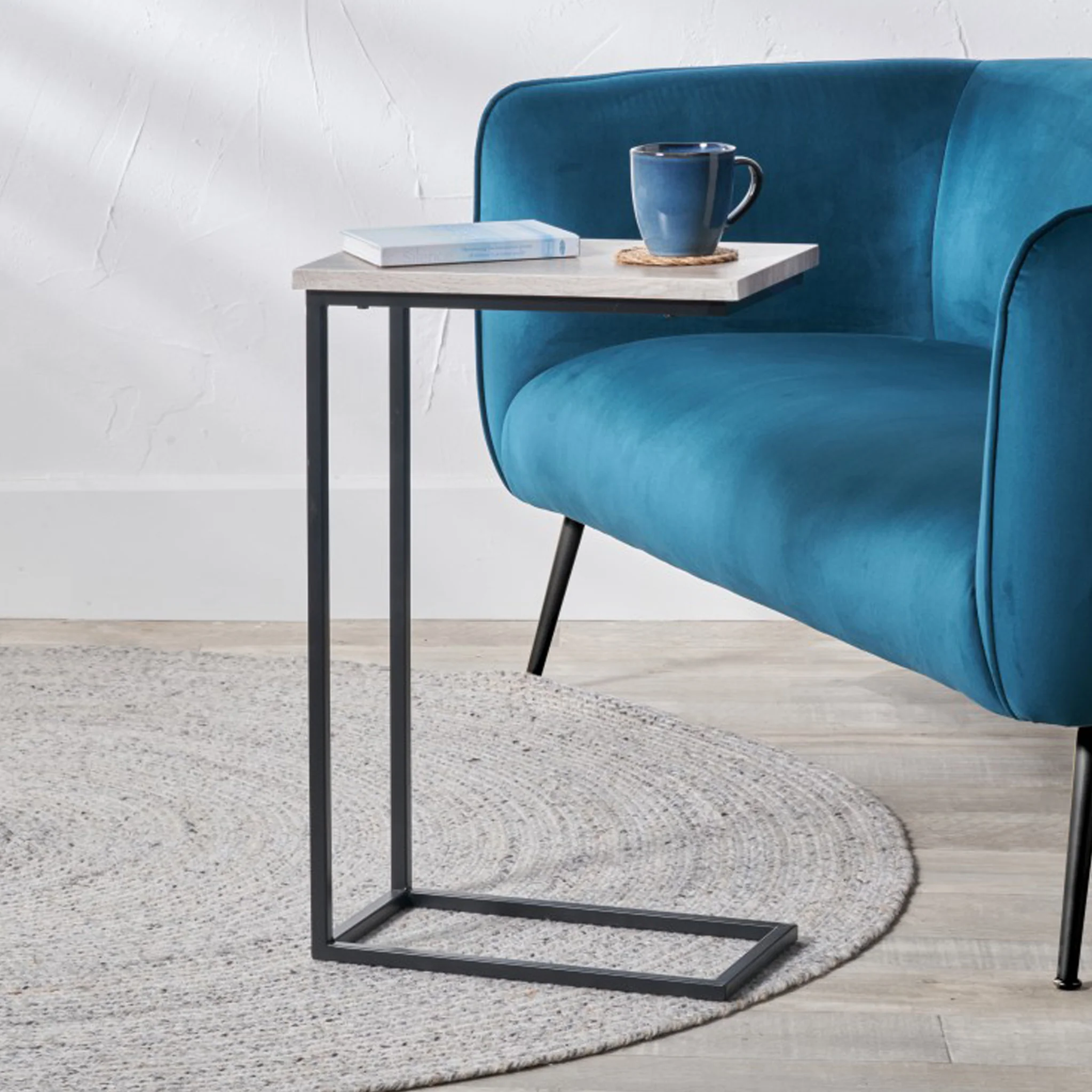 Daley Grey Oak Effect Side Table - Image 2