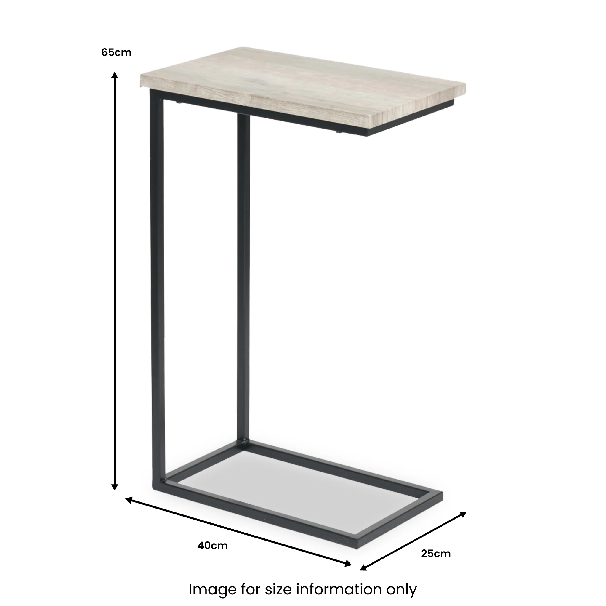 Daley Grey Oak Effect Side Table - Image 8