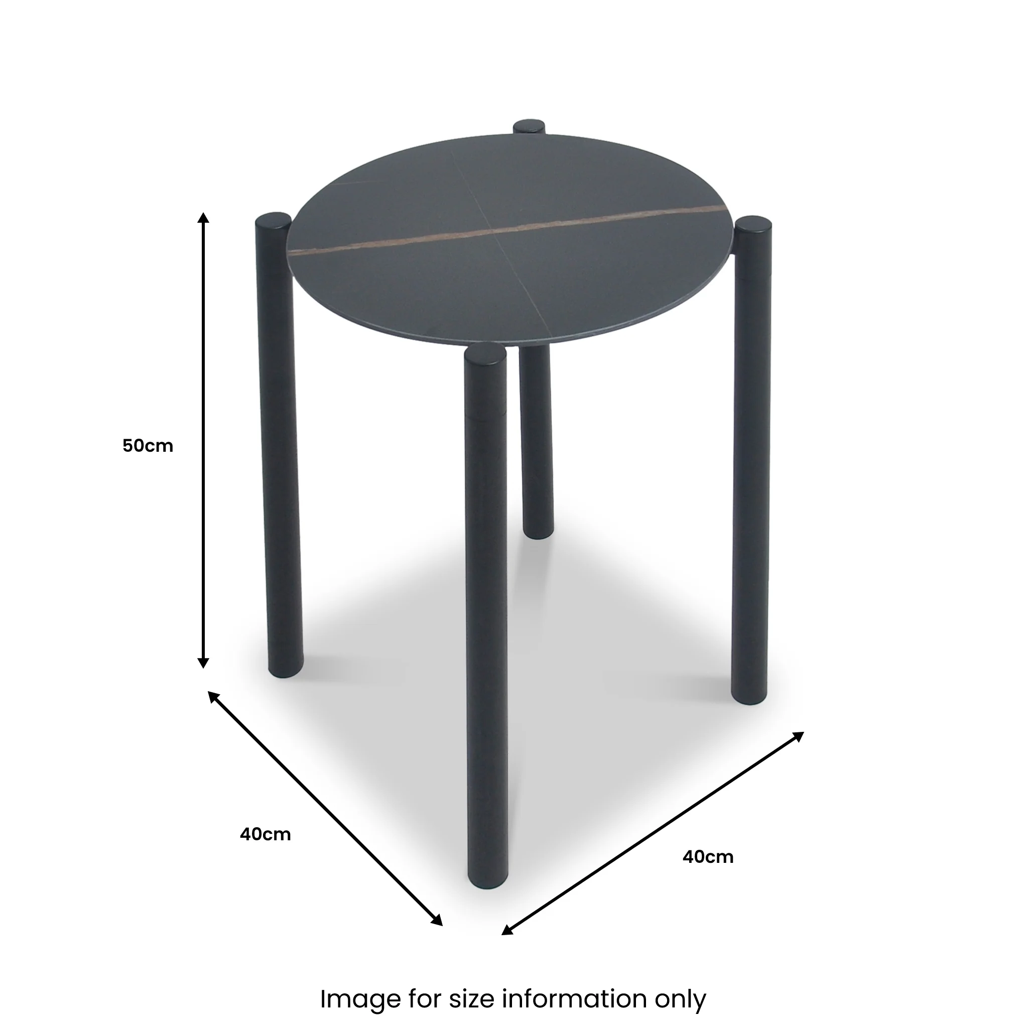 Dalston Black Side Table - Image 3