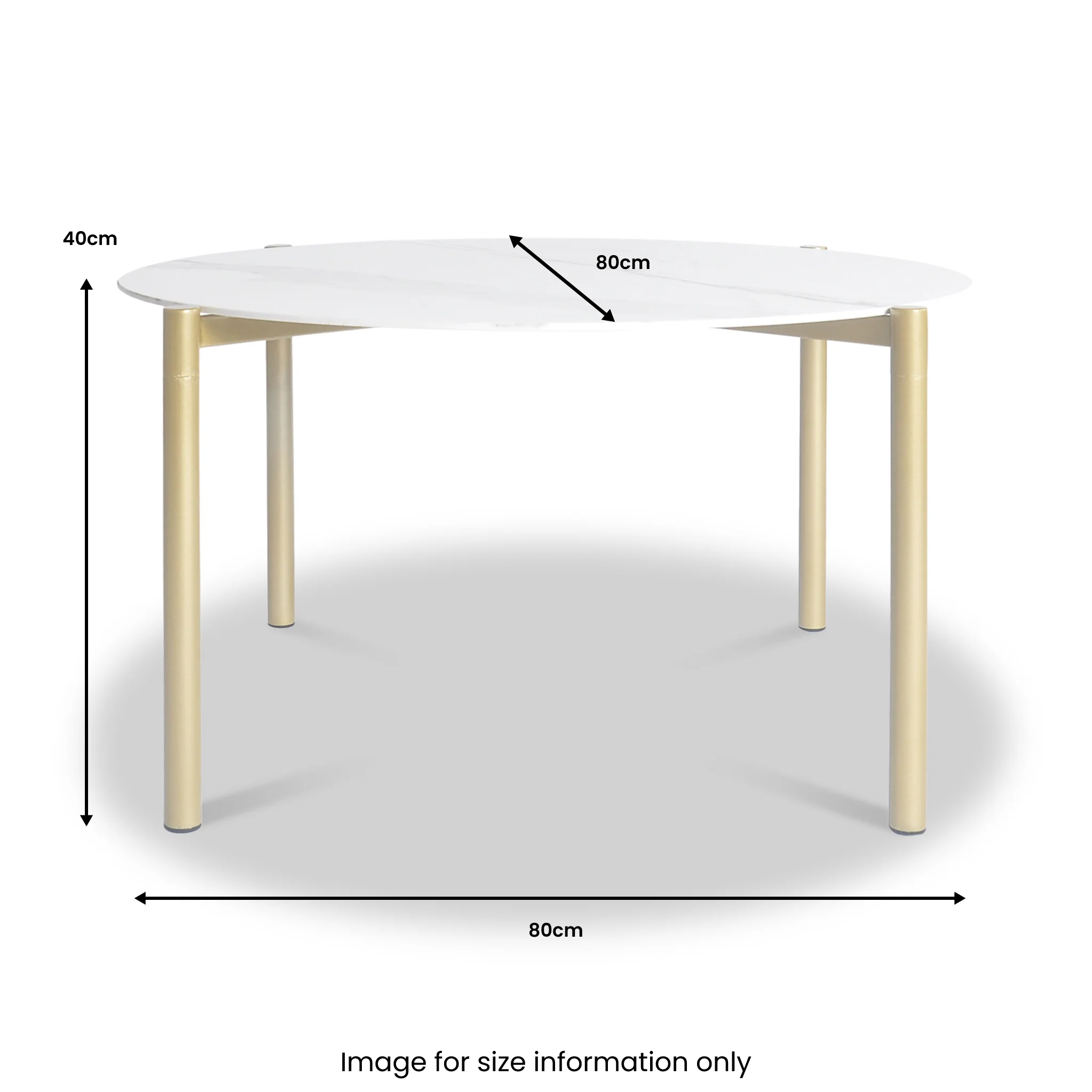 Dalston White & Gold Coffee Table - Image 4