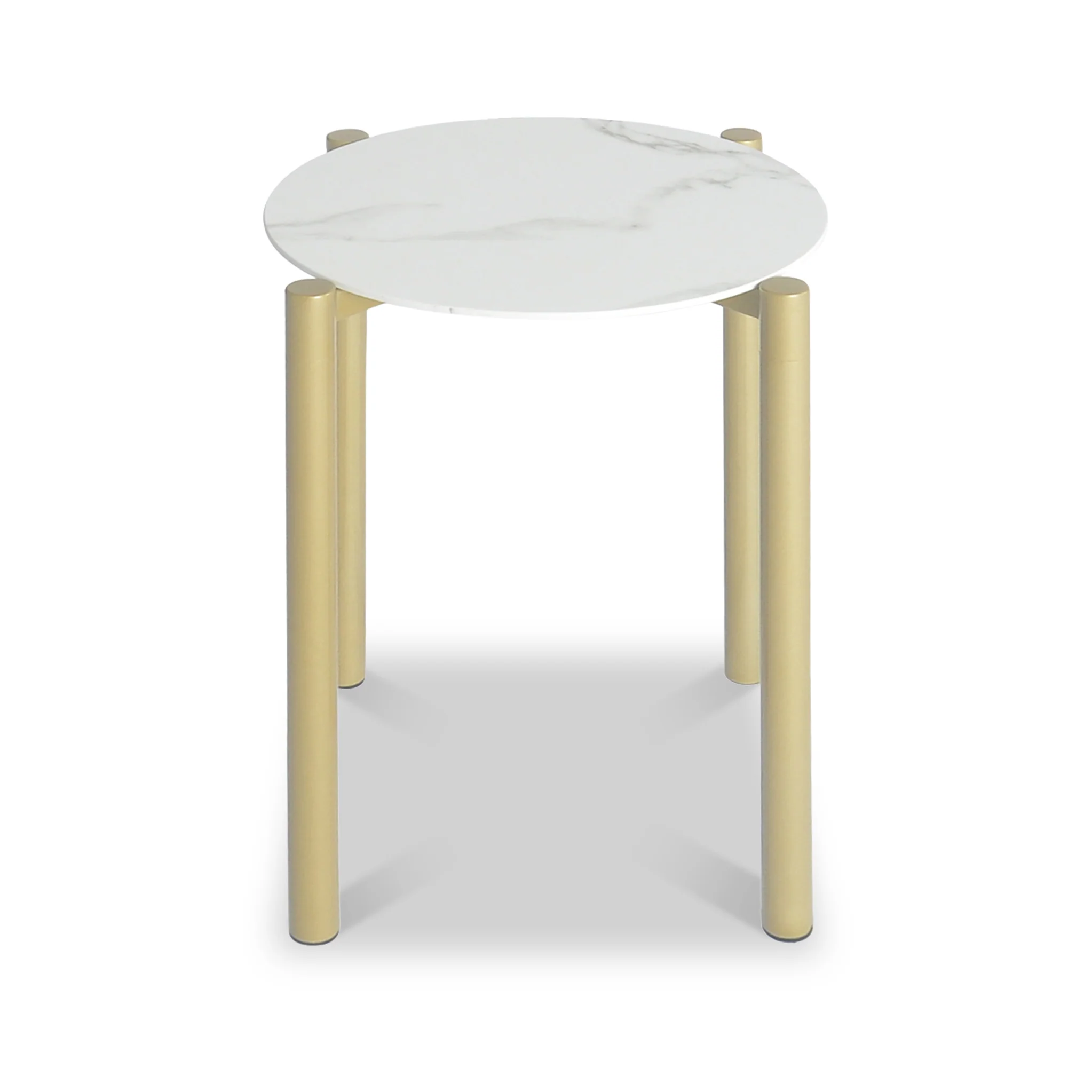 Dalston White & Gold Side Table - Image 2