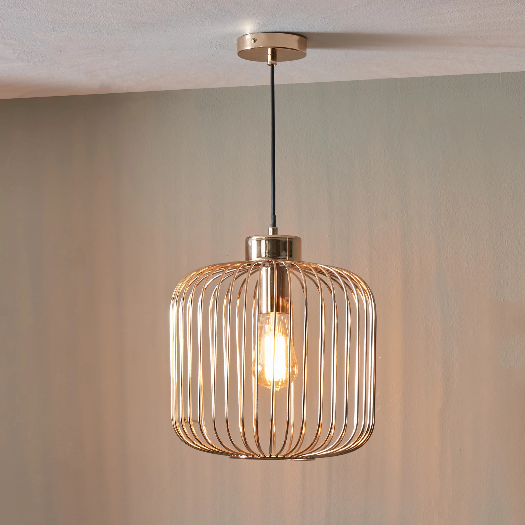 Dania French Gold Metal Wire Pendant - Image 2