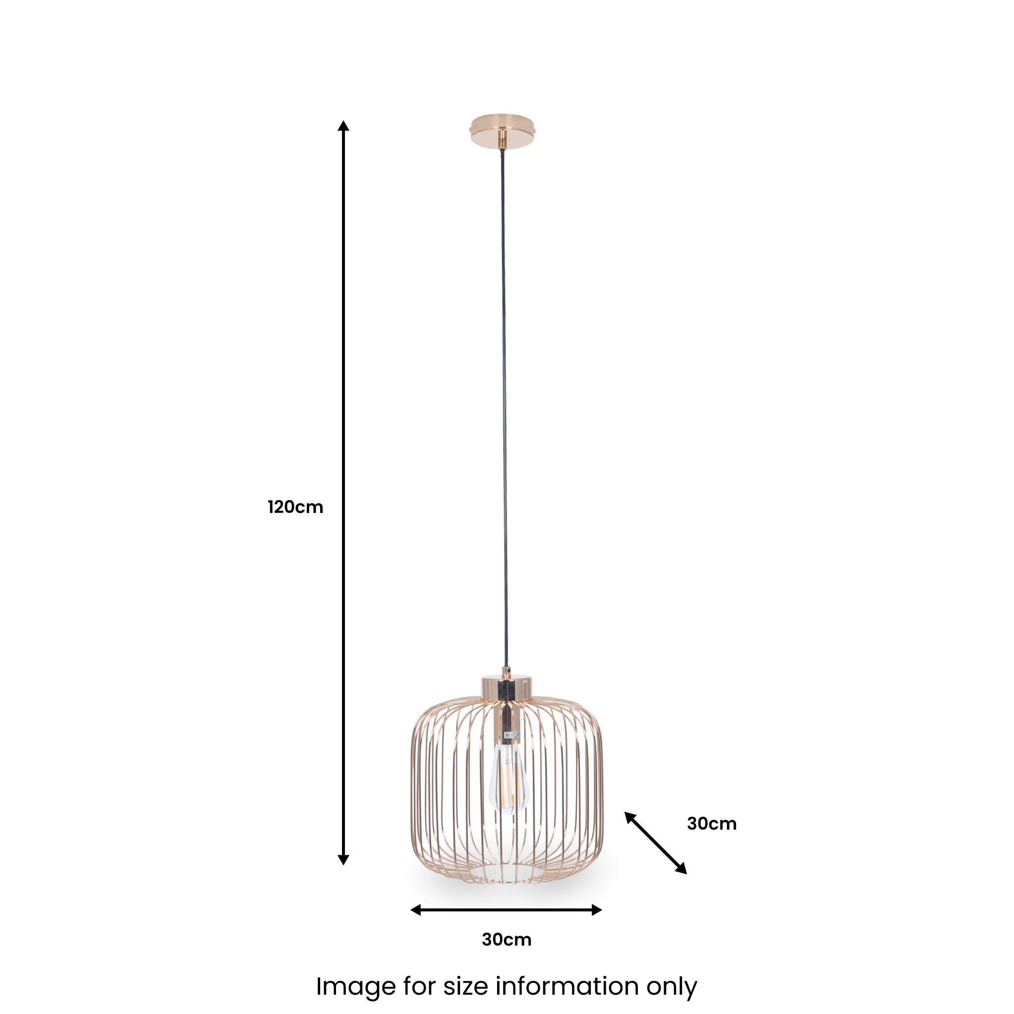 Dania French Gold Metal Wire Pendant - Image 6