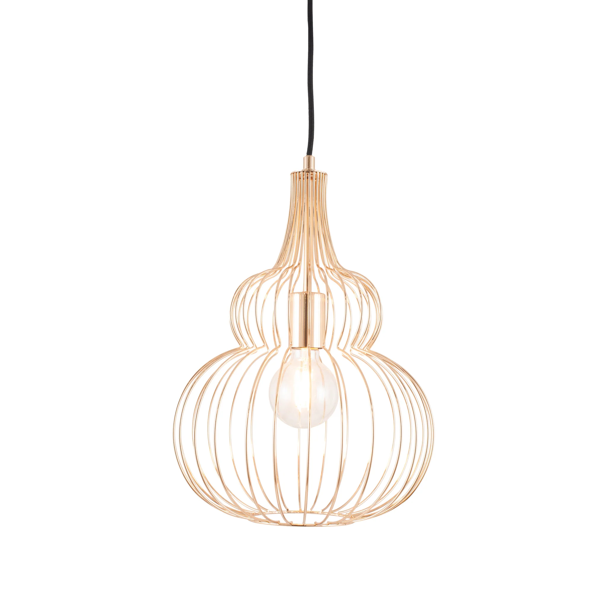 Dania French Gold Metal Wire Shaped Pendant - Image 3