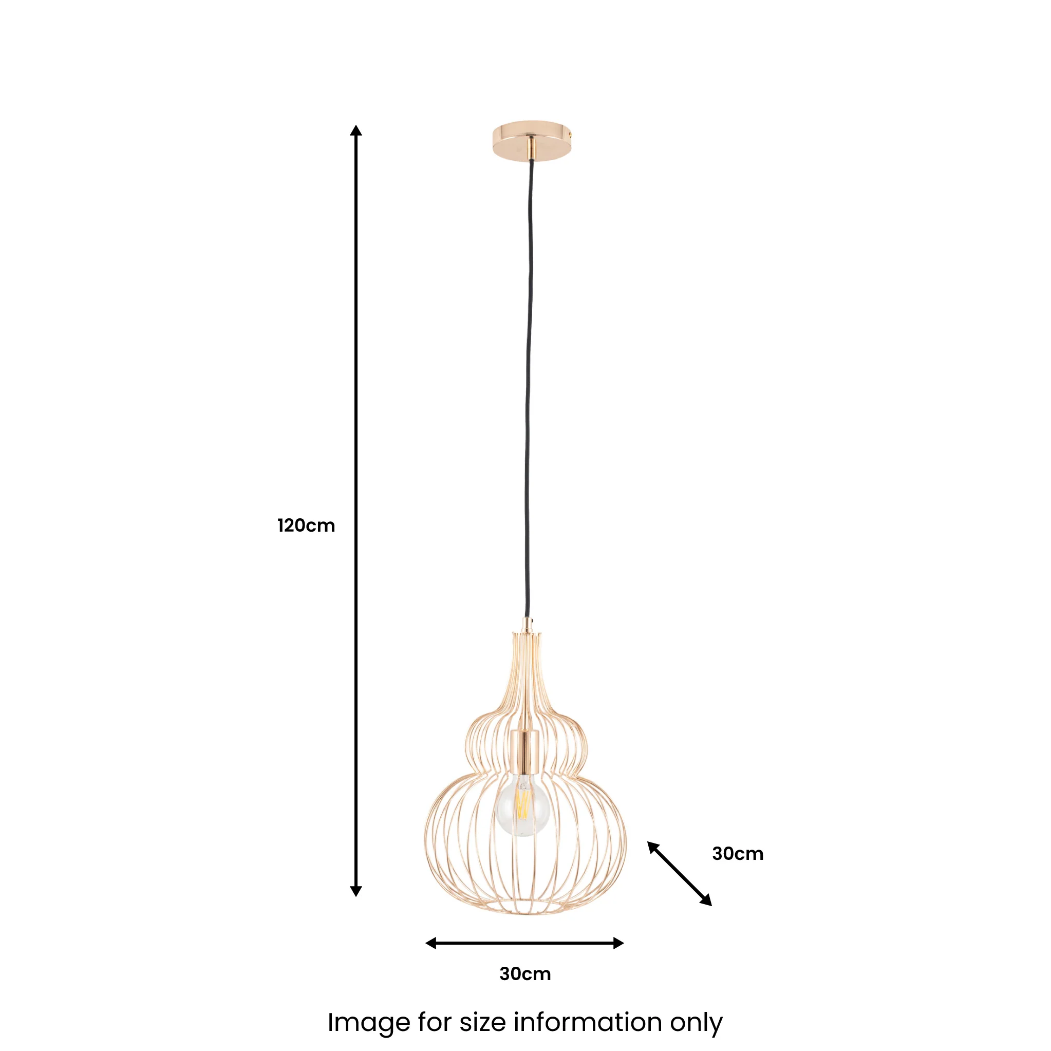 Dania French Gold Metal Wire Shaped Pendant - Image 5