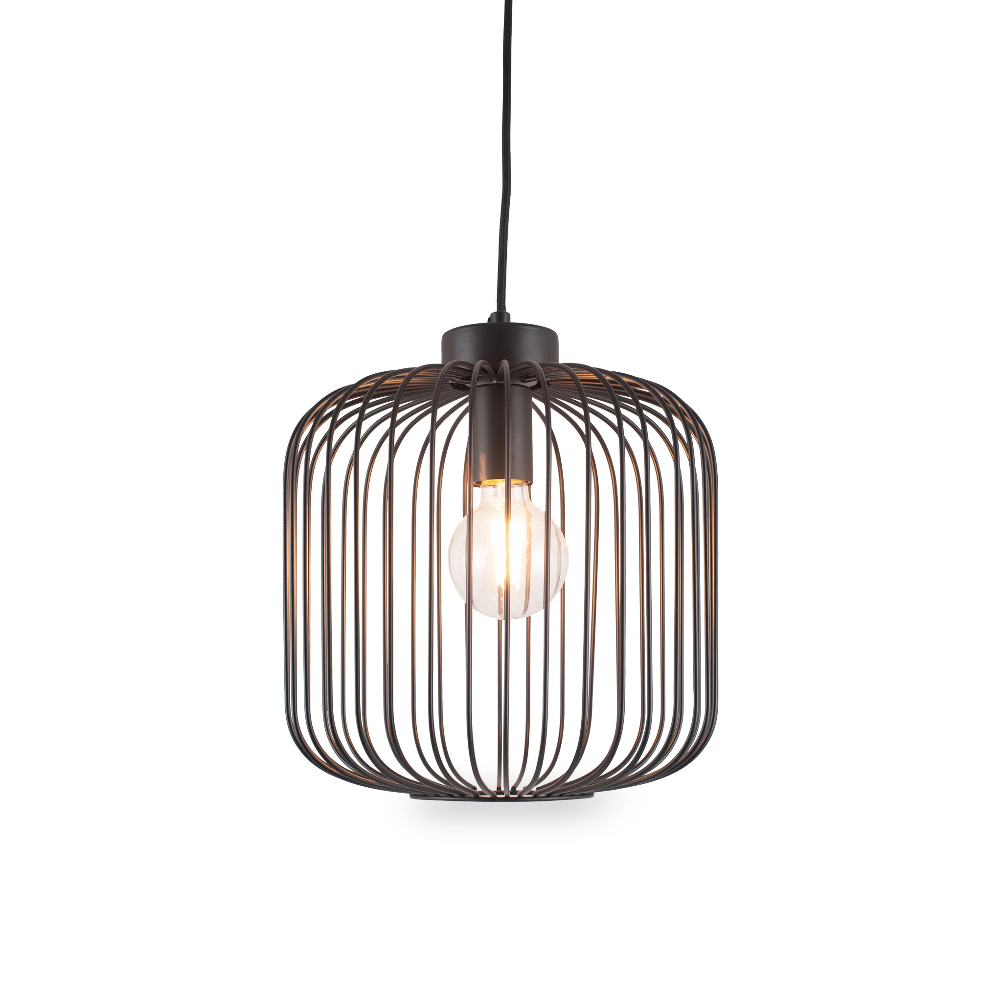 Dania Matt Black Metal Wire Pendant - Image 3