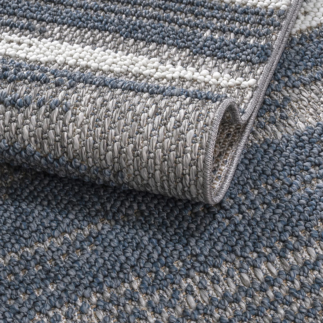 Dawson Flat and Loop Design Tassled Rug - Image 5