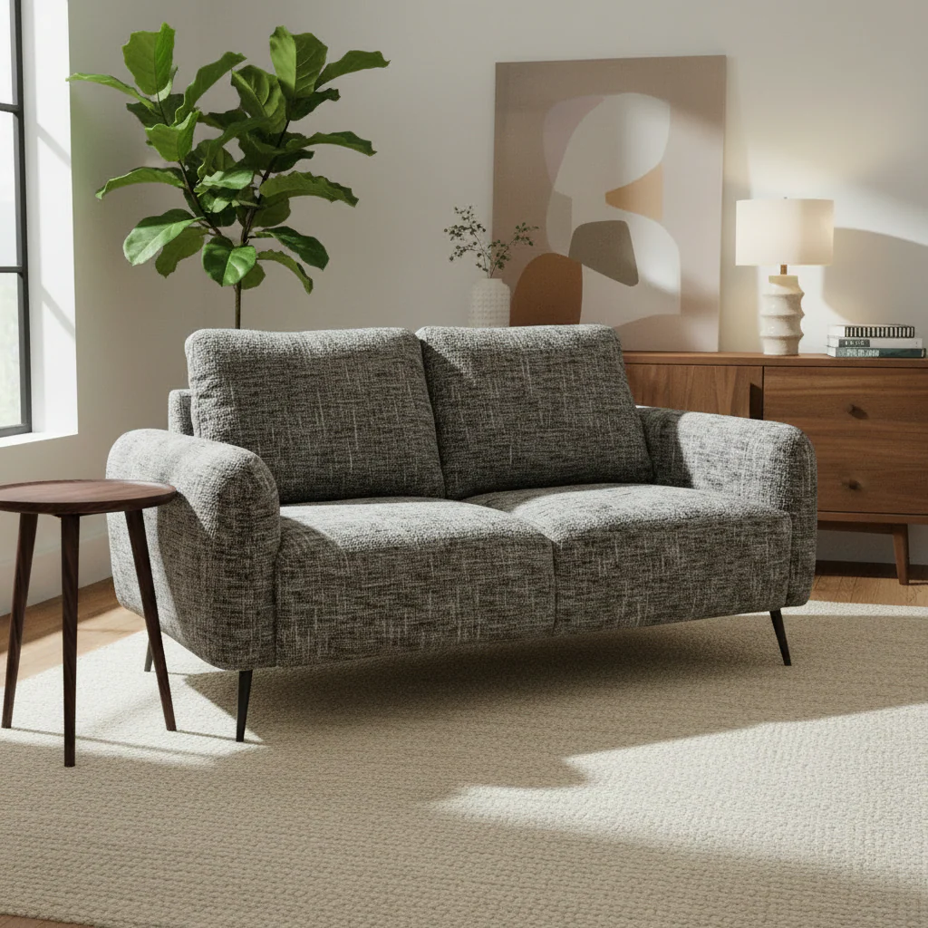 Delphine Multitonal Fabric 2 Seater Sofa - Image 2