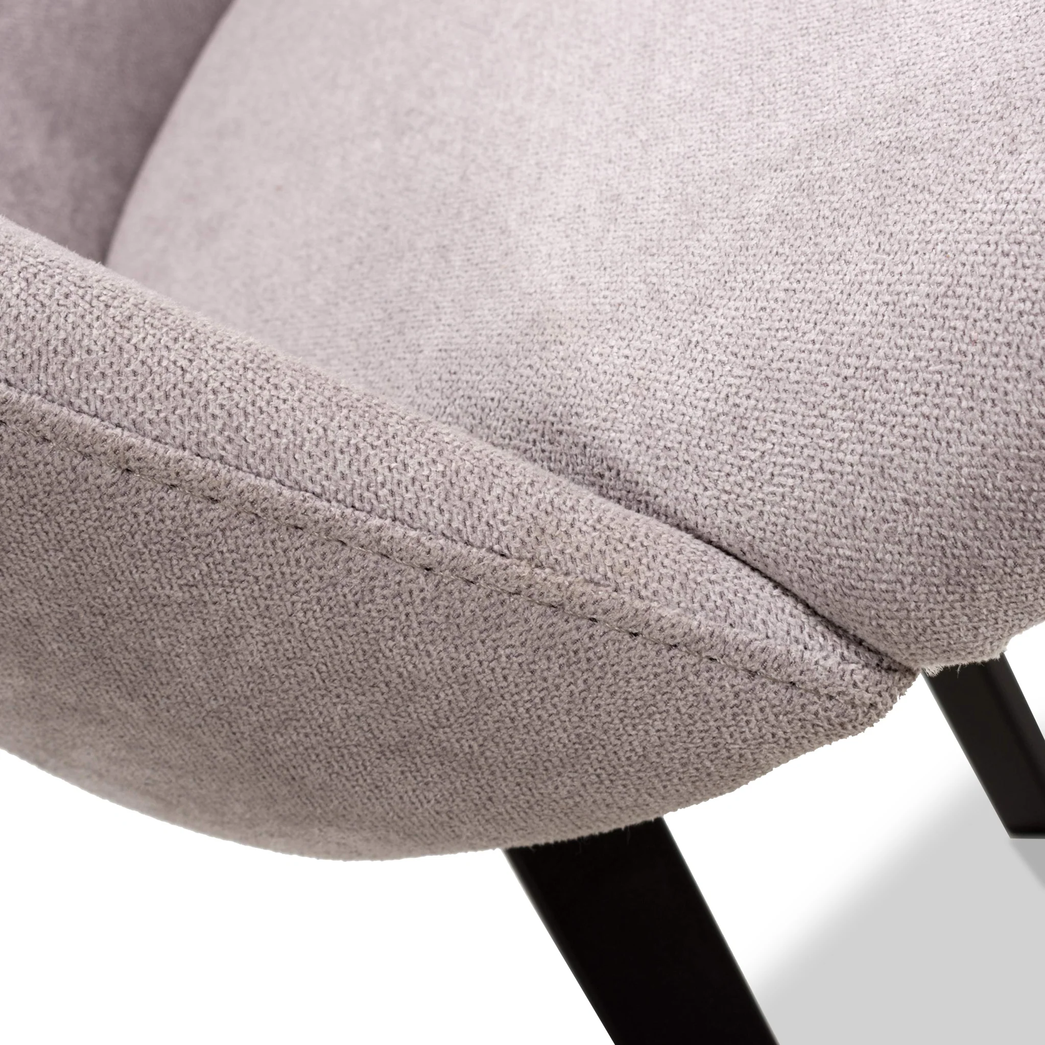 Delwyn Grey Faux Linen Dining Chair - Image 4