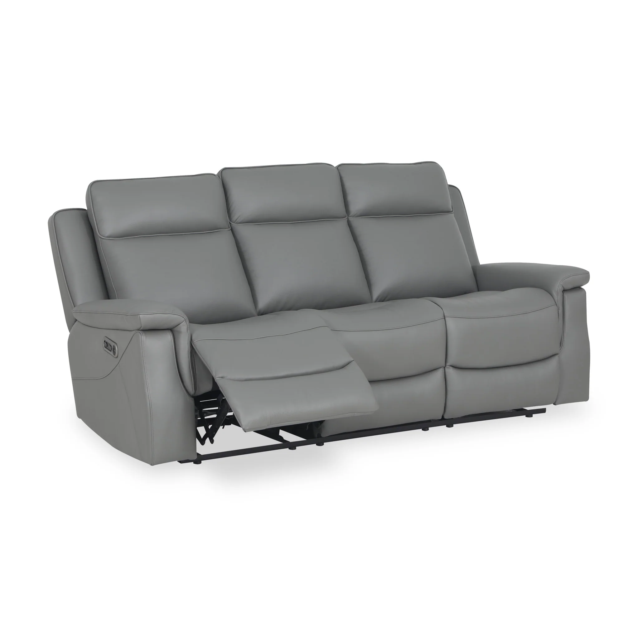 Denbor Power Leather Recliner 3 Seater Sofa - Image 4
