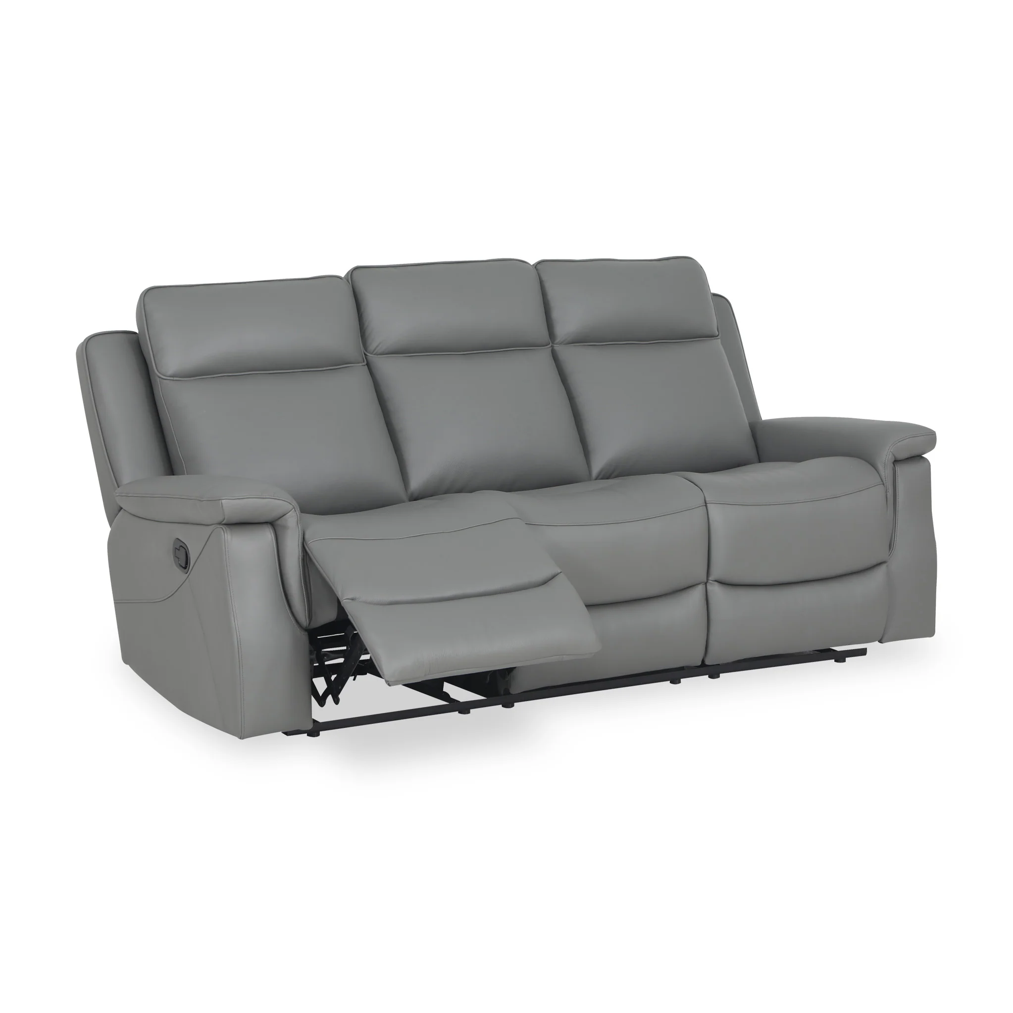Denbor Leather Recliner 3 Seater Sofa - Image 4