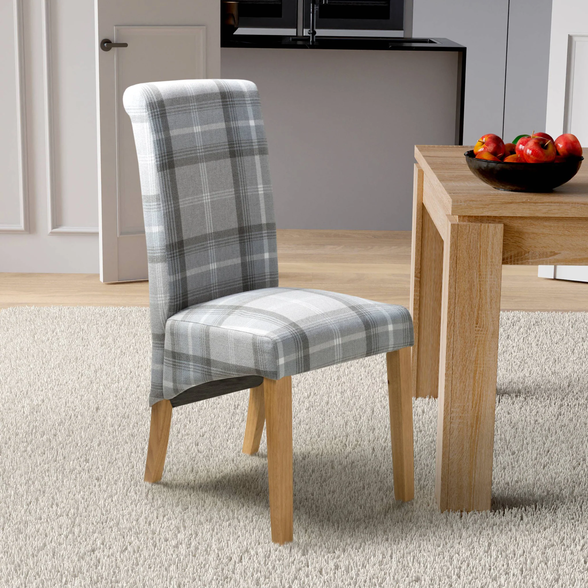 Deryn Check Dining Chair - Image 2