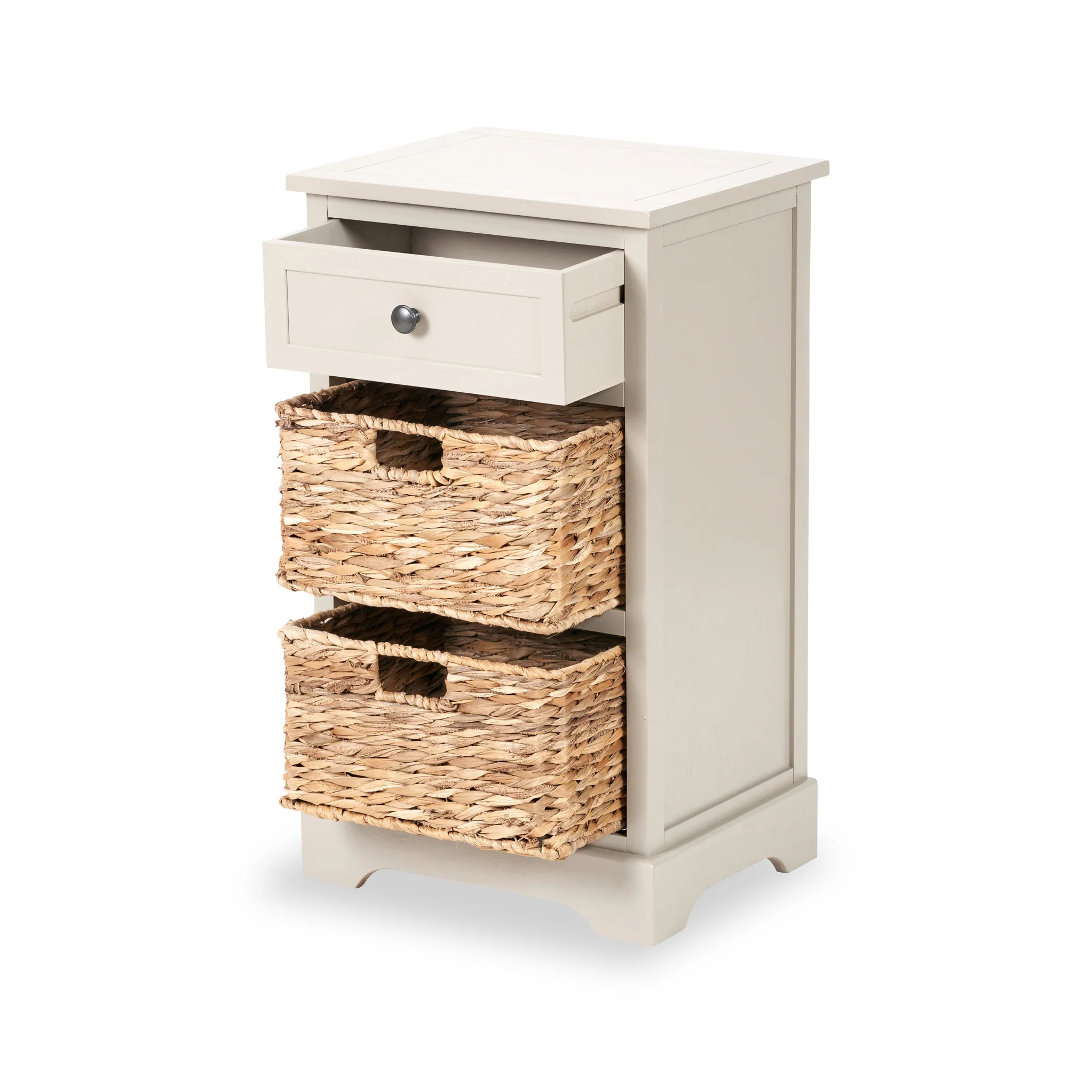 Devonshire Pine Bedside Table with Baskets - Image 4
