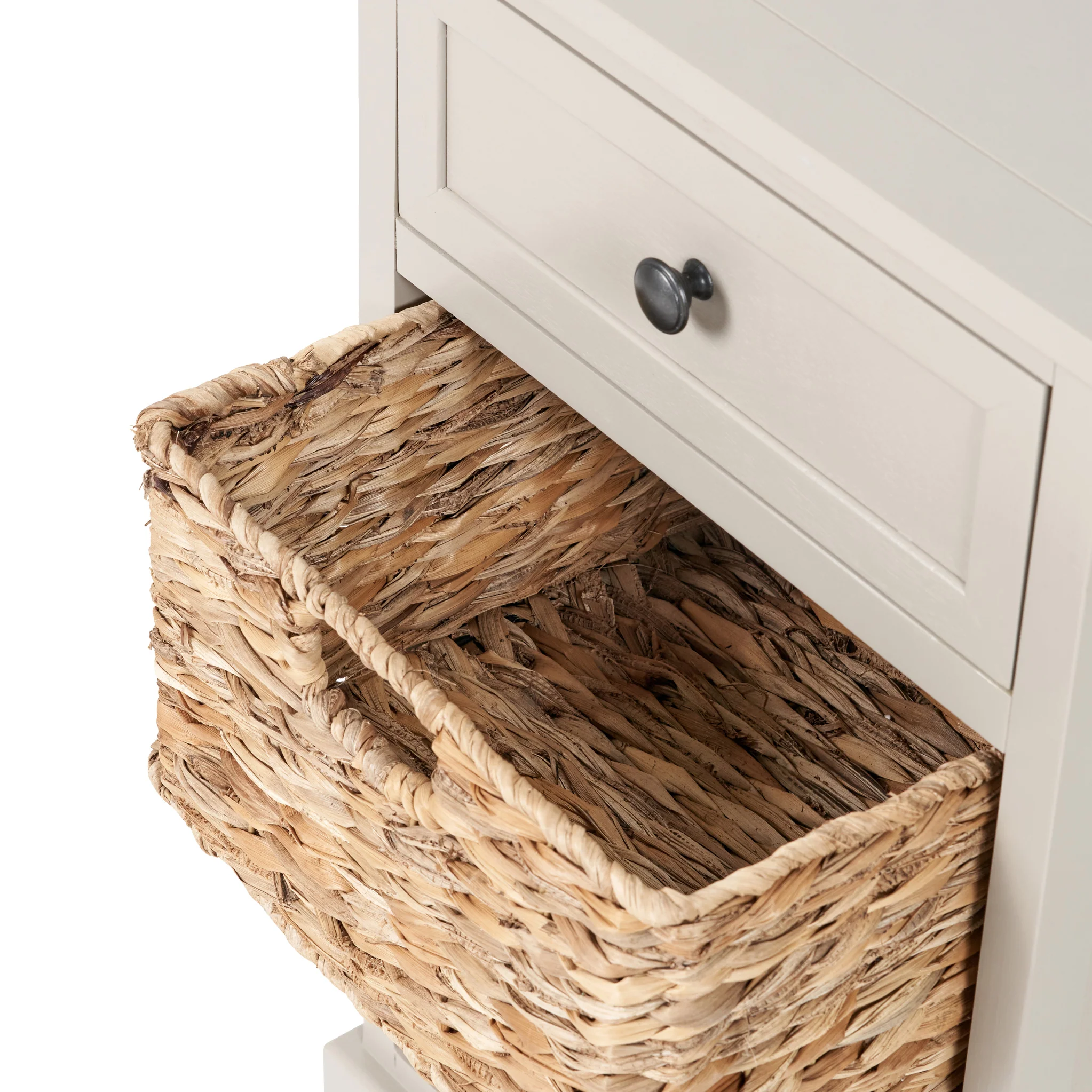 Devonshire Pine Bedside Table with Baskets - Image 5