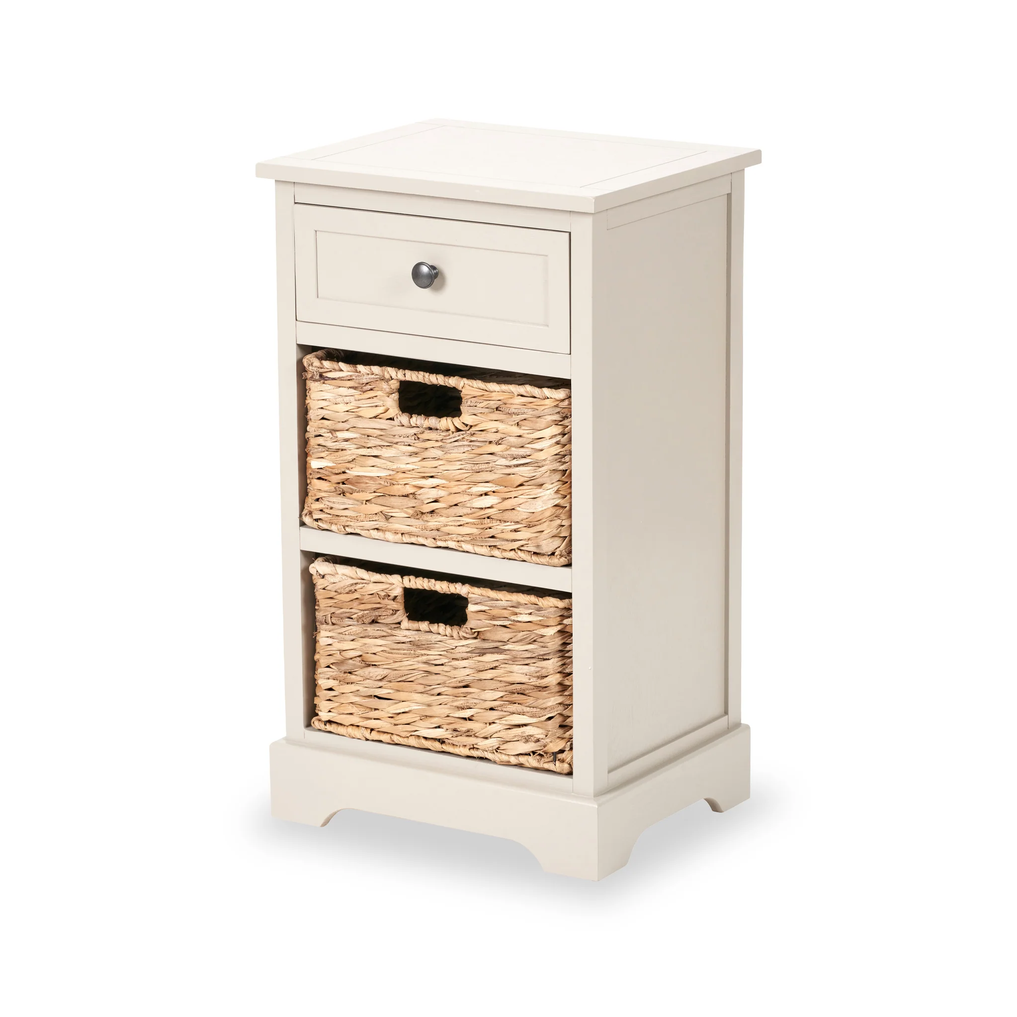 Devonshire Pine Bedside Table with Baskets - Image 7