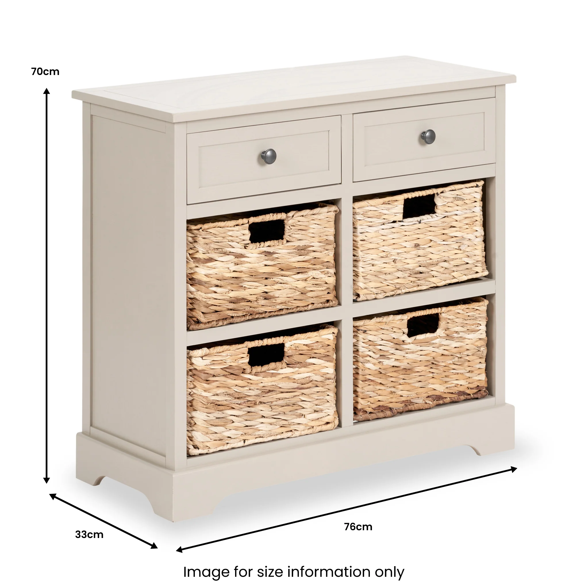 Devonshire Pine Small Sideboard with Baskets - Image 10