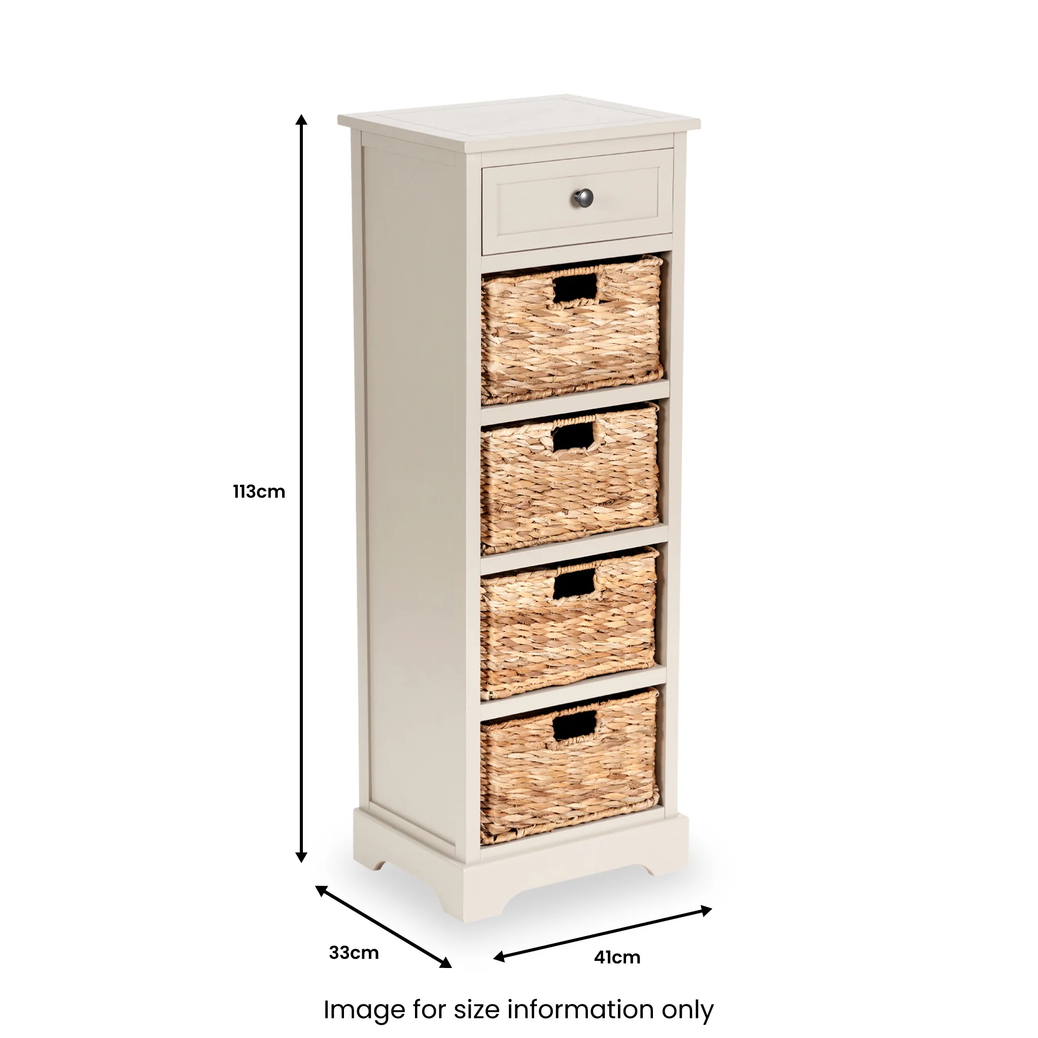 Devonshire Pine Tallboy with Baskets - Image 10