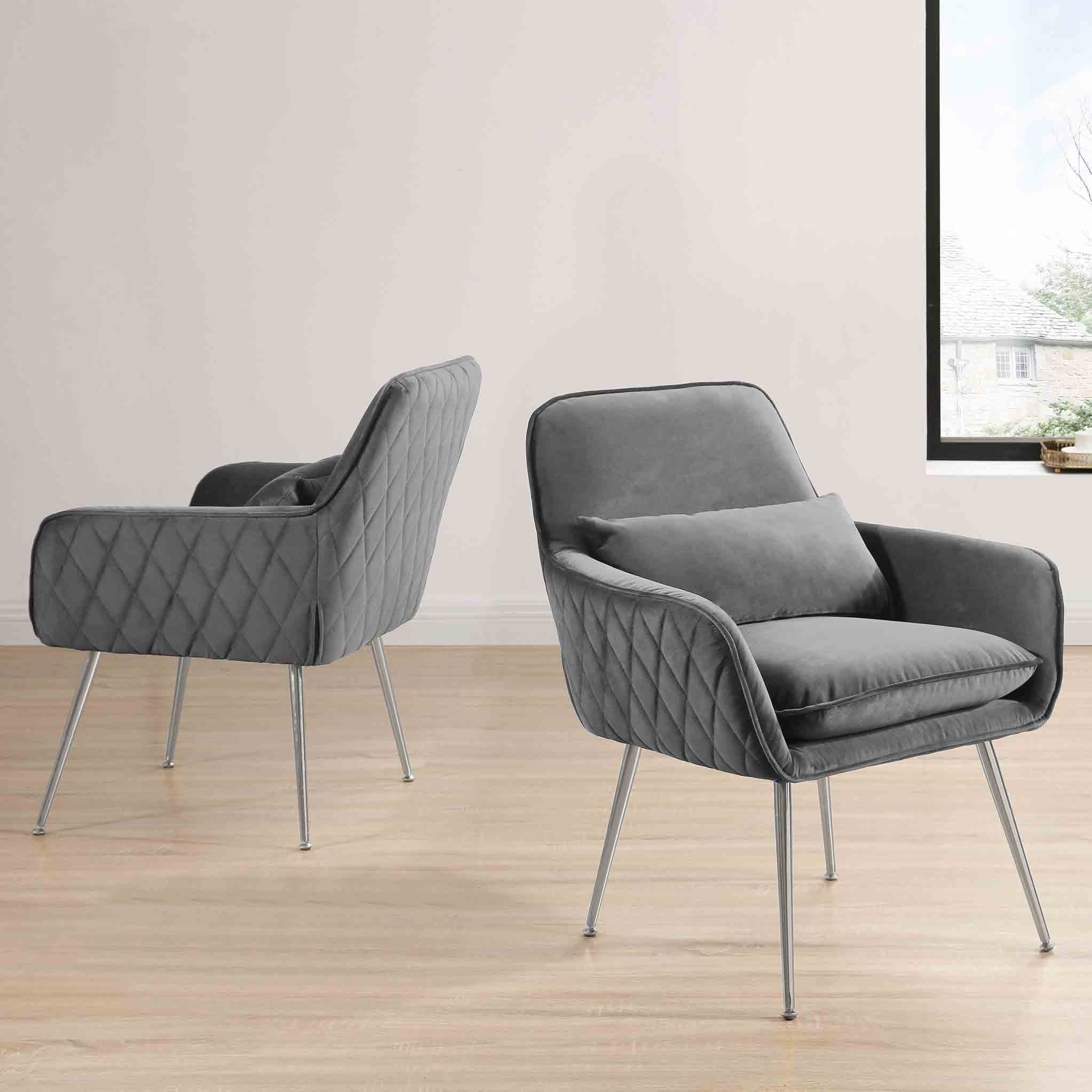Diamond Velvet Accent Chair - Image 10