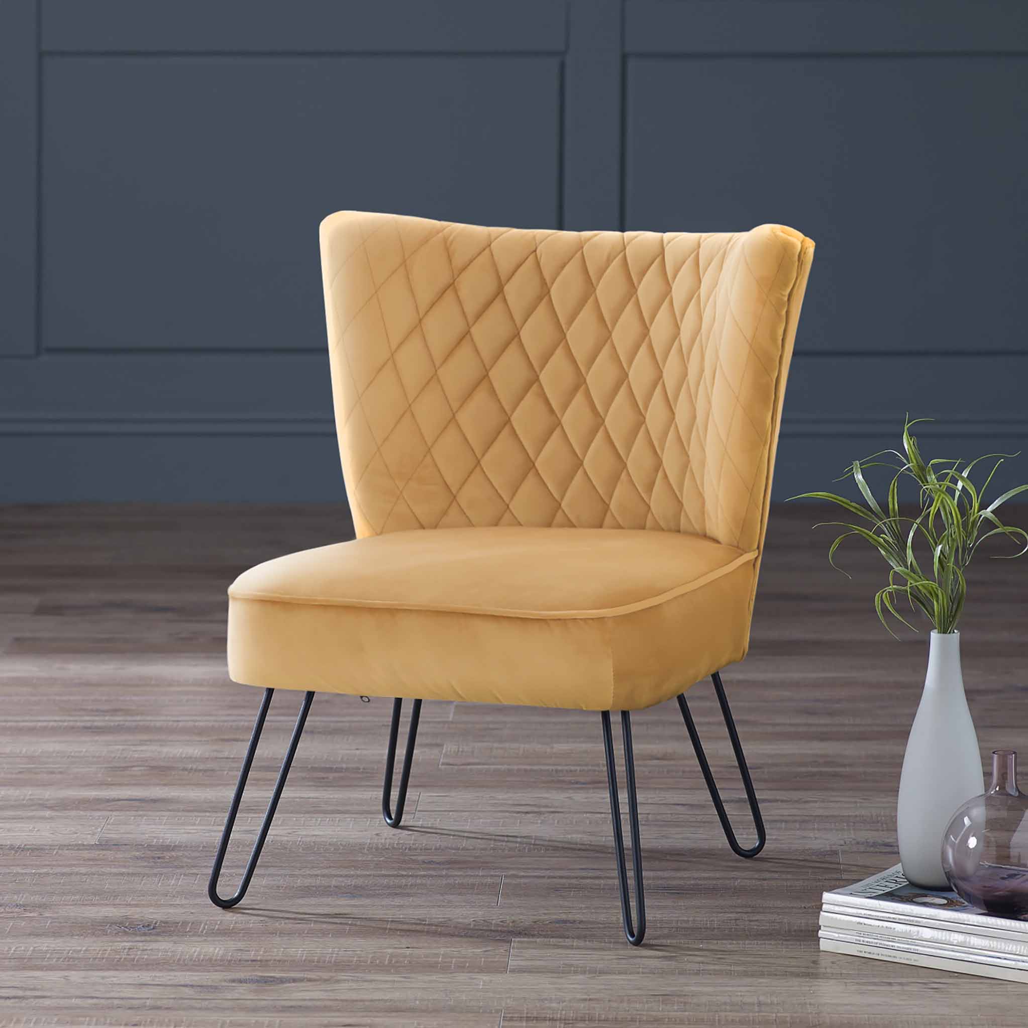 Dixie Velvet Accent Chair - Image 2