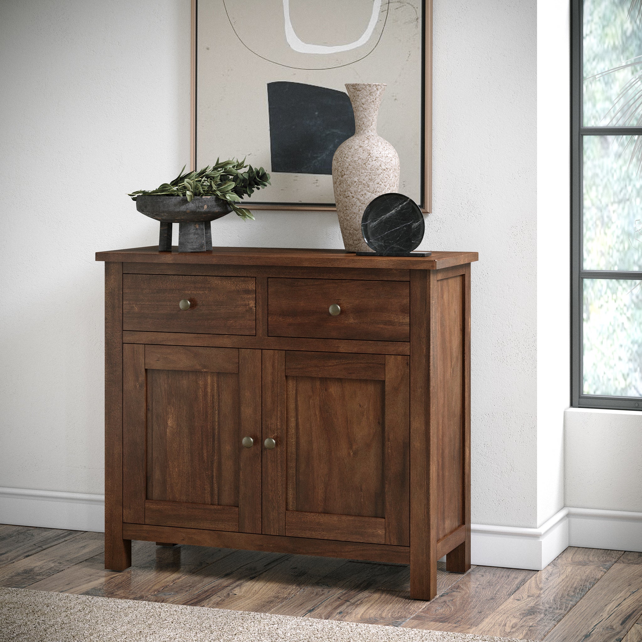 Duchy Acacia 2 Drawer Small Sideboard - Image 2
