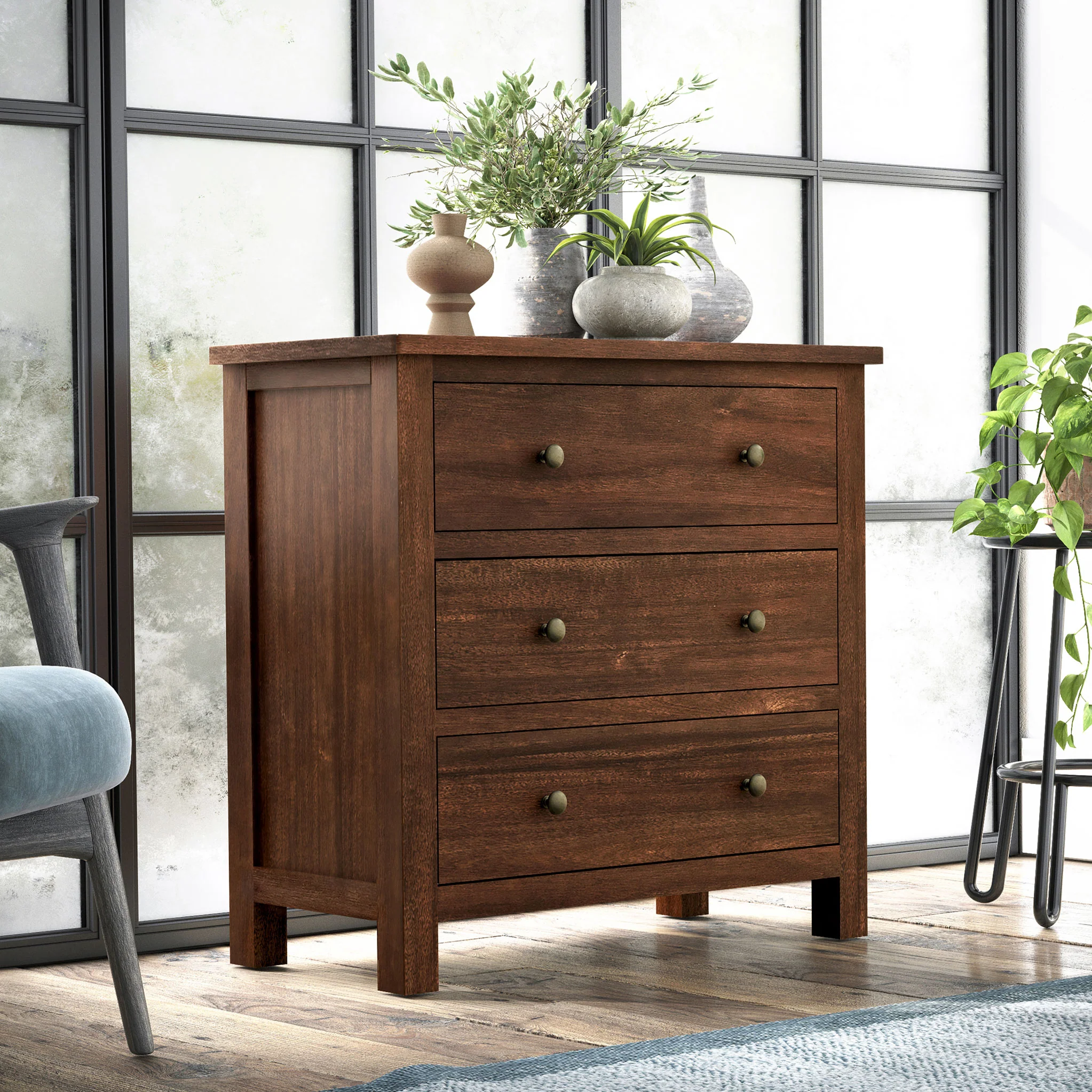Duchy Acacia 3 Drawers Chest - Image 2