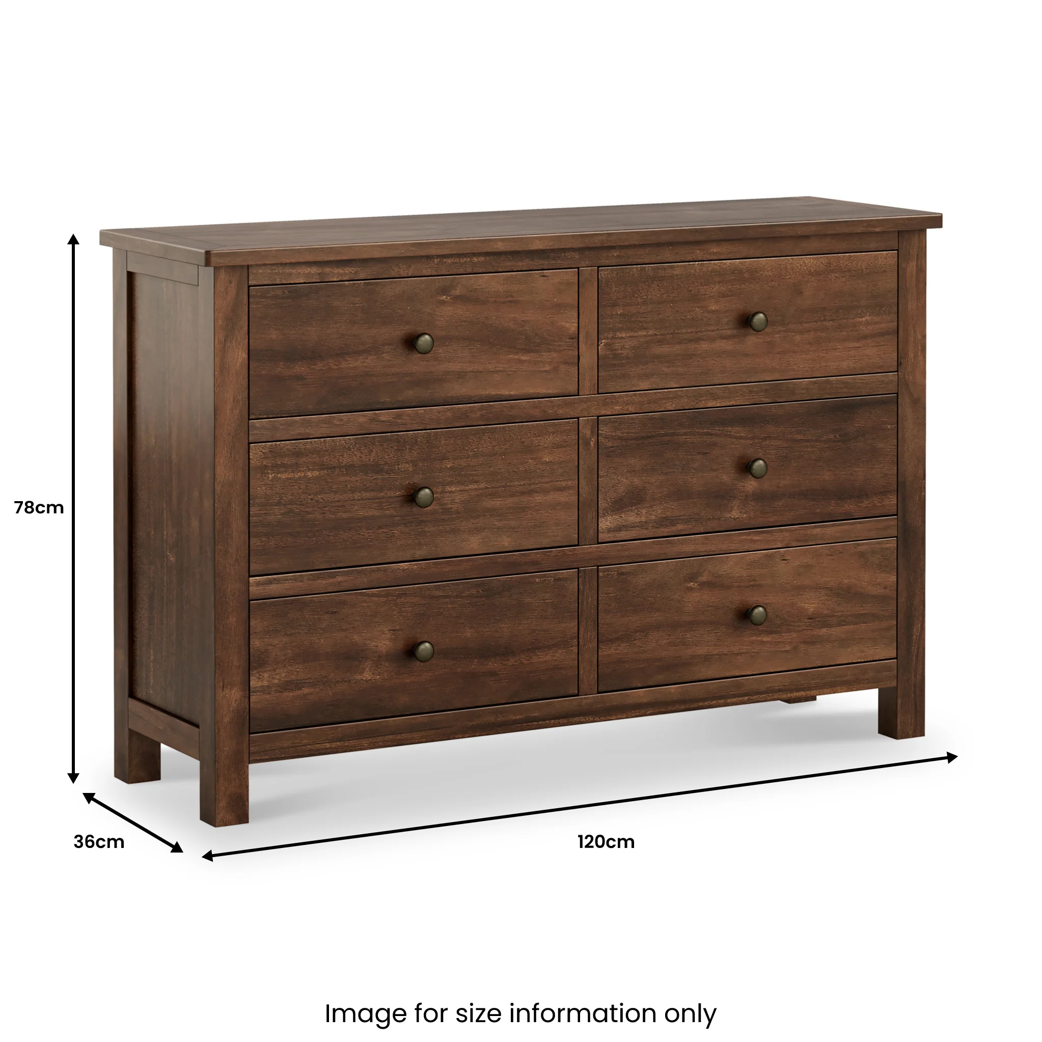 Duchy Acacia 6 Drawer Chest - Image 8