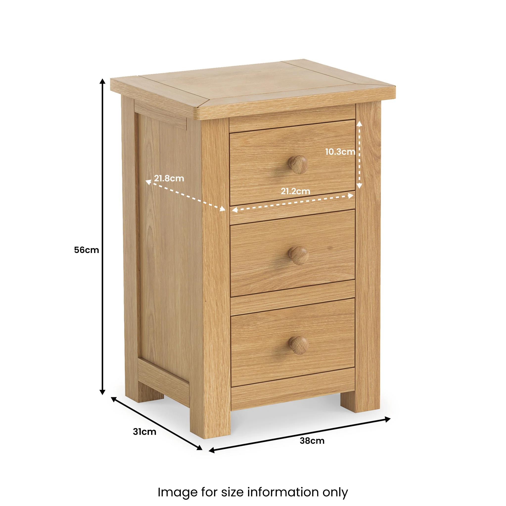 Duchy Oak Bedside Table - Image 7