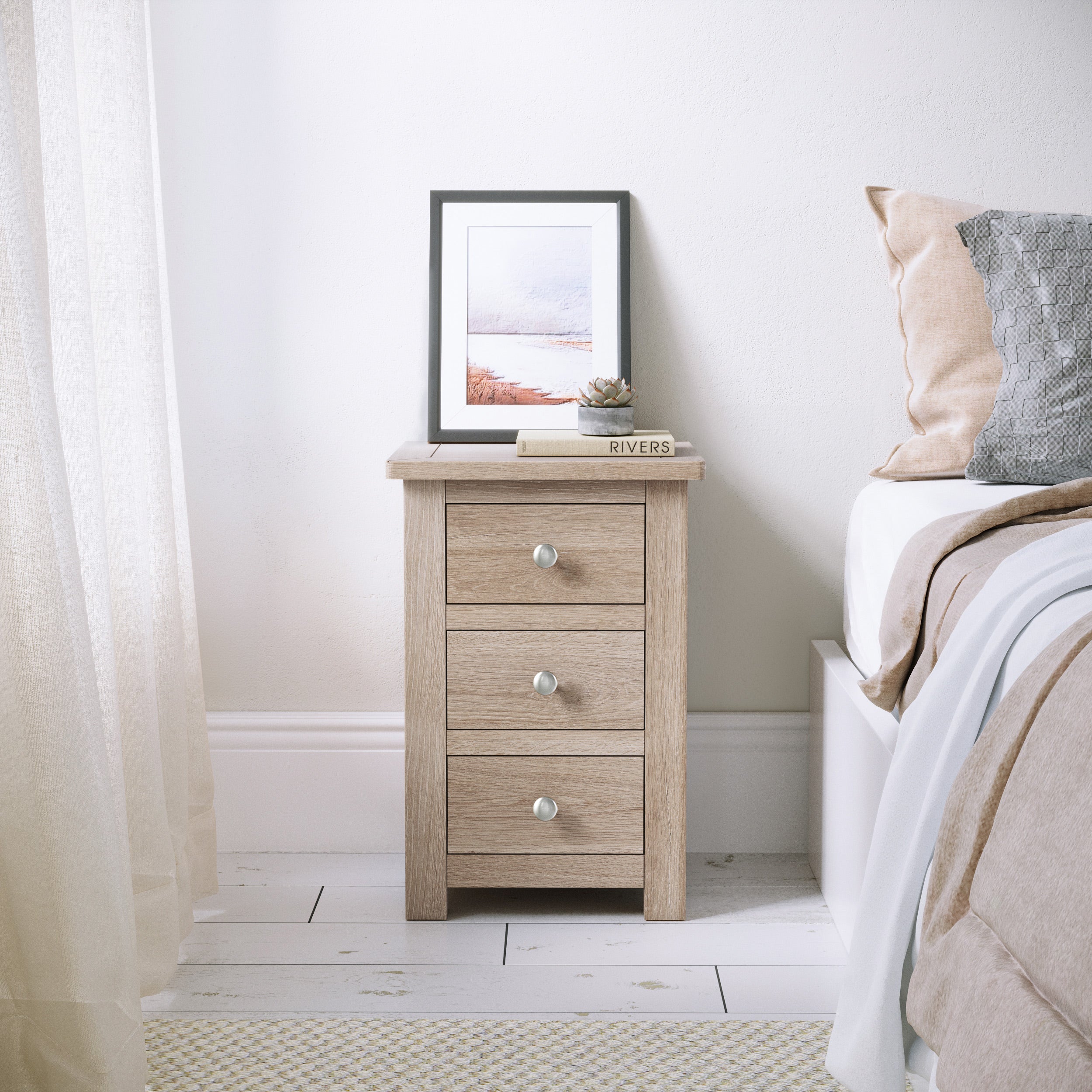Duchy Washed Oak Bedside Table - Image 2