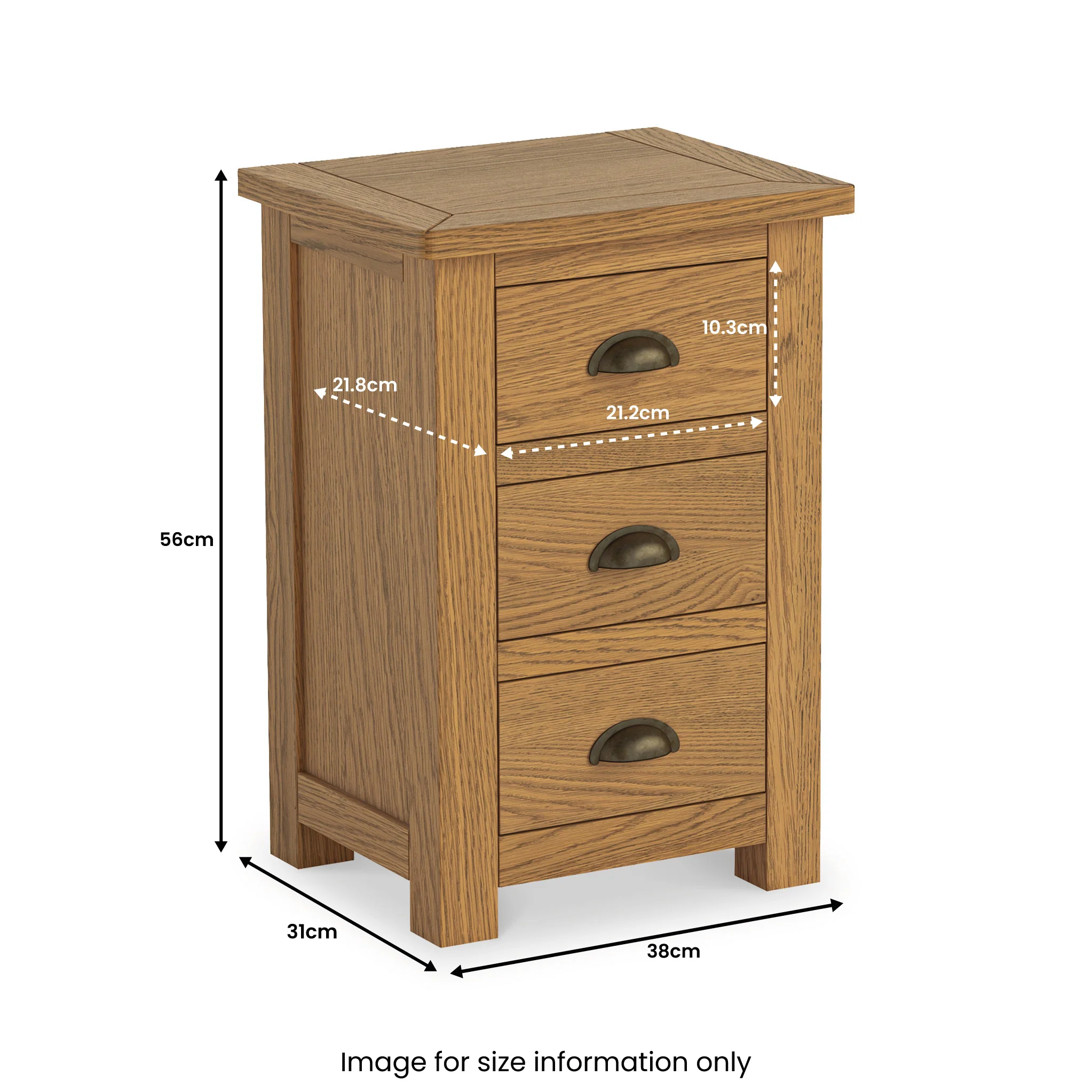 Duchy Waxed Oak Bedside Table - Image 6